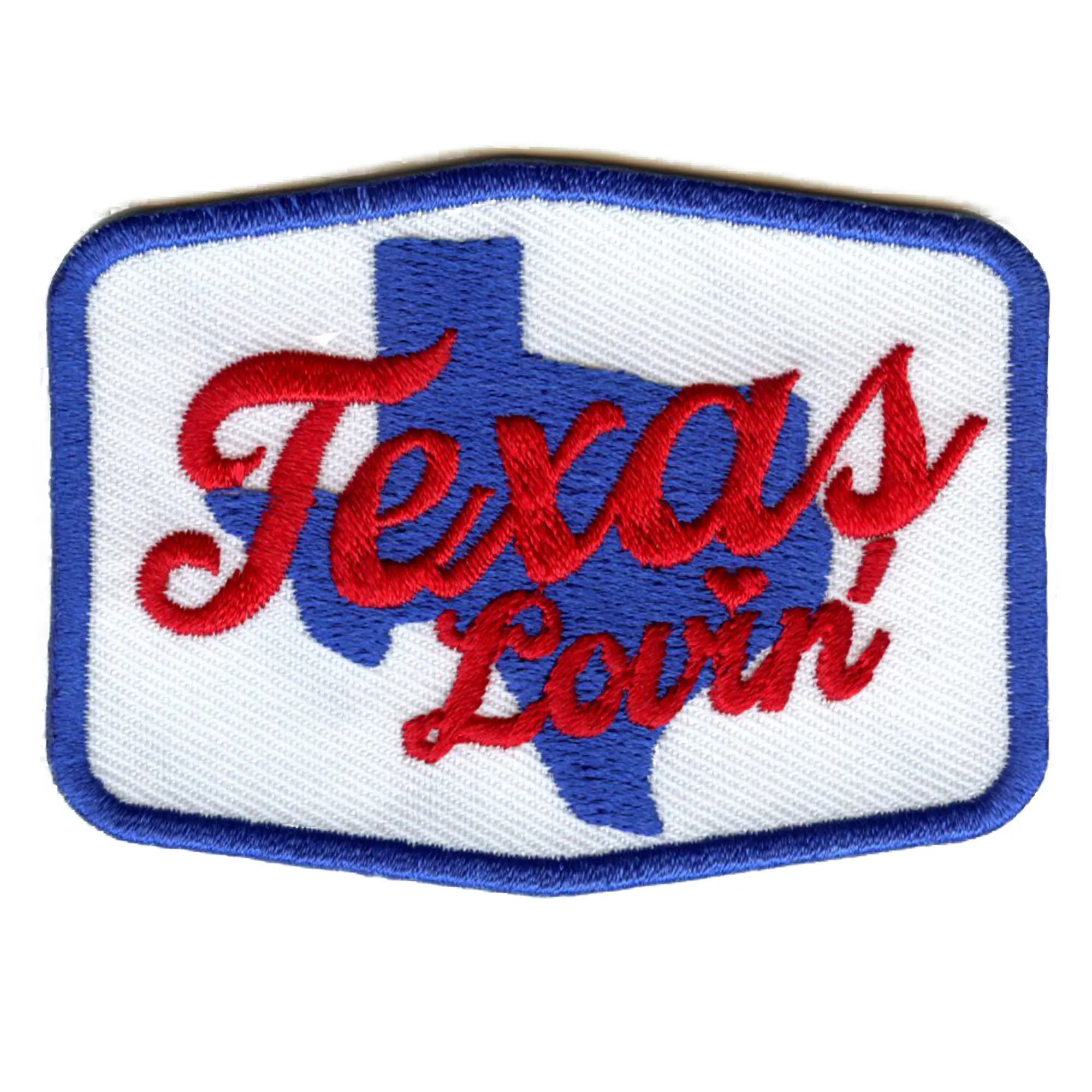 Blue Texas Lovin Patch Houstonian State Love Embroidered Iron On