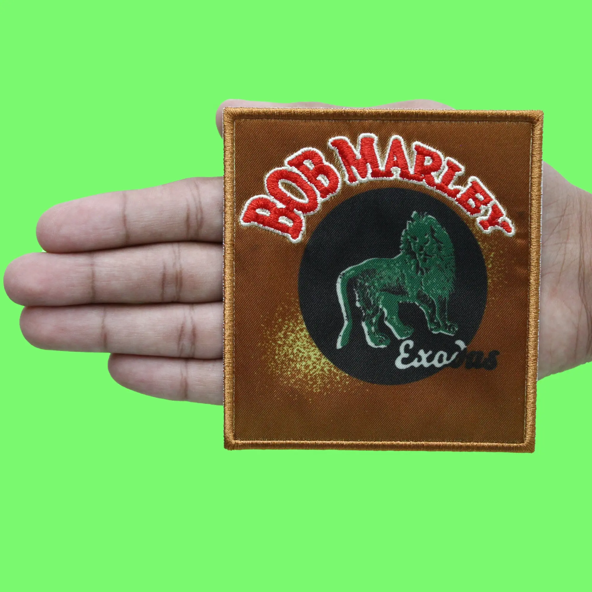 Bob Marley Exodus Patch Lion Reggae Rasta Sublimated Embroidery Iron On - Image 2