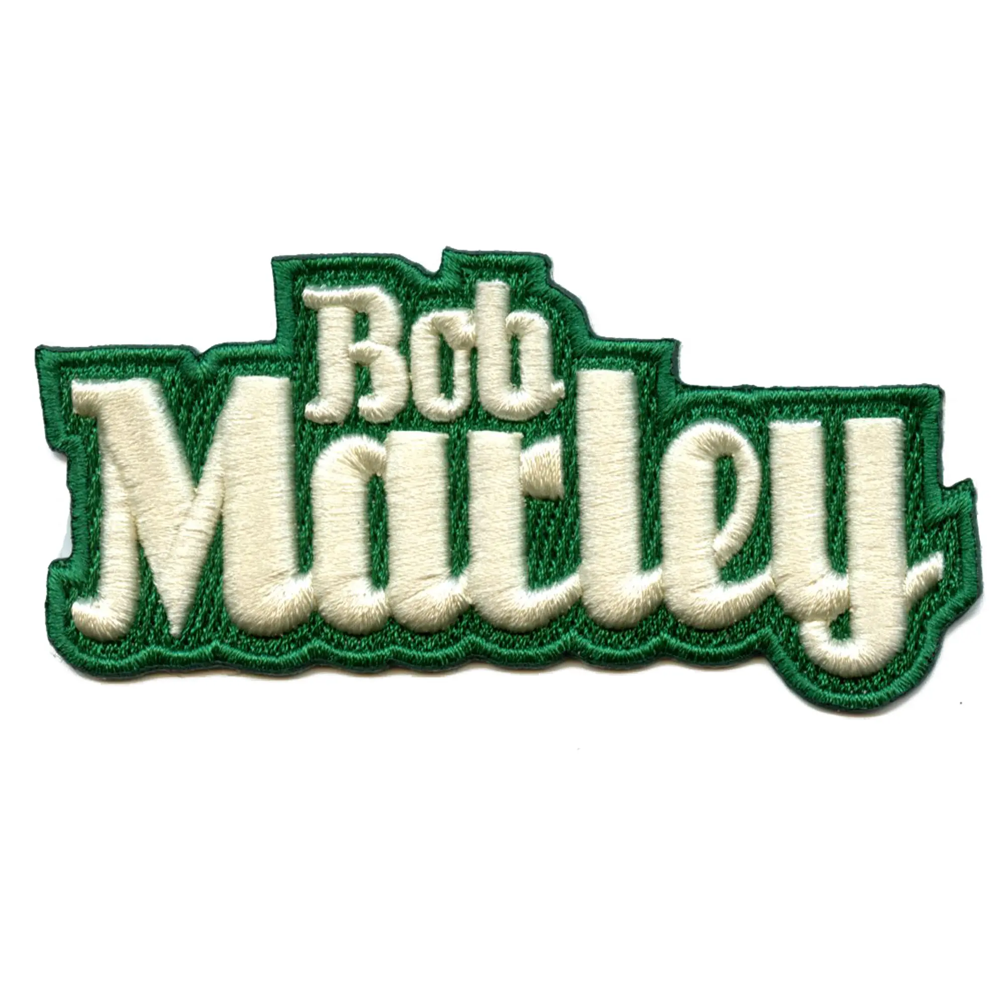 Bob Marley Singer Patch Cursive Script Logo Embroidered Puff Iron On