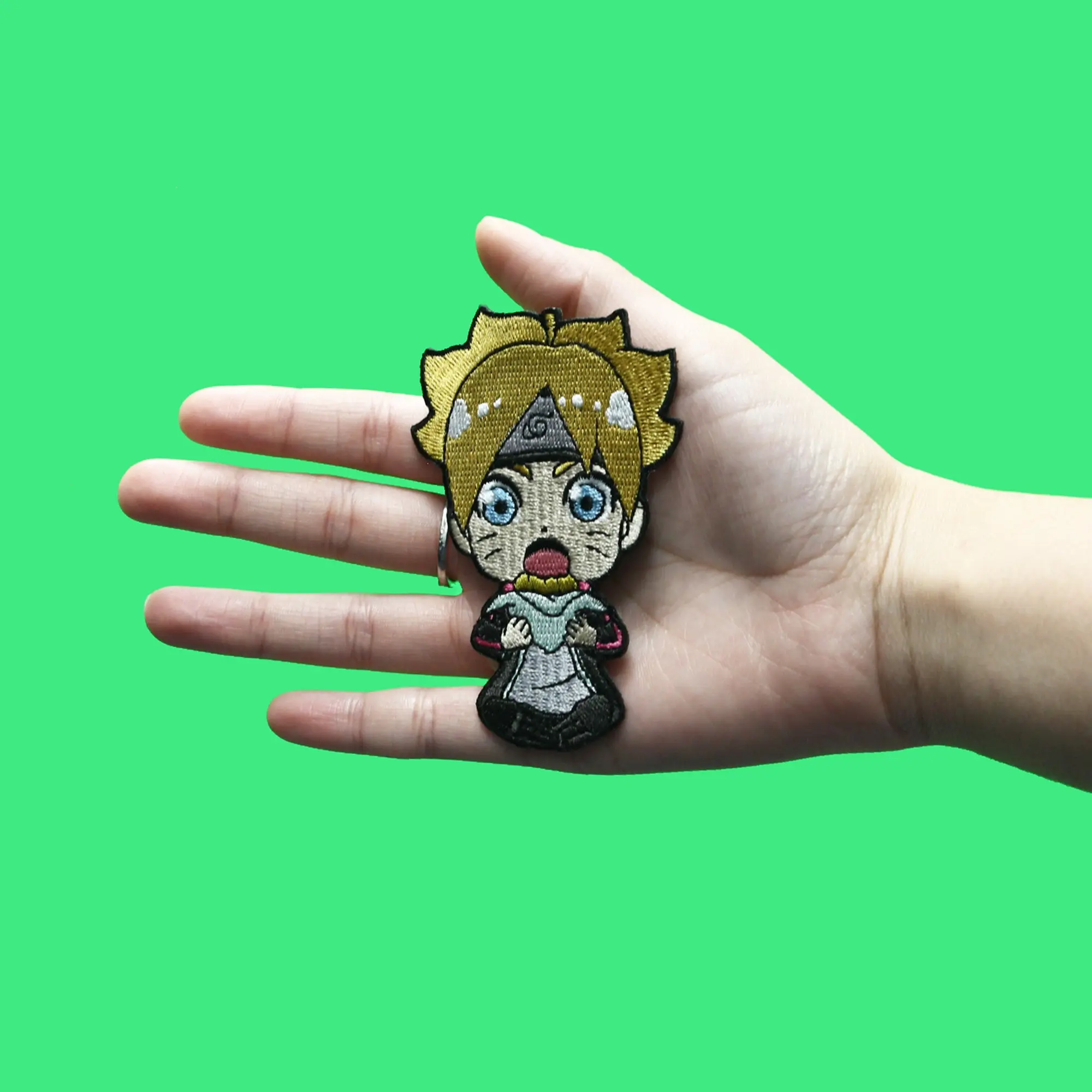Boruto Sitting Eating Patch Naruto Son Hungry Embroidered Iron On - Image 2