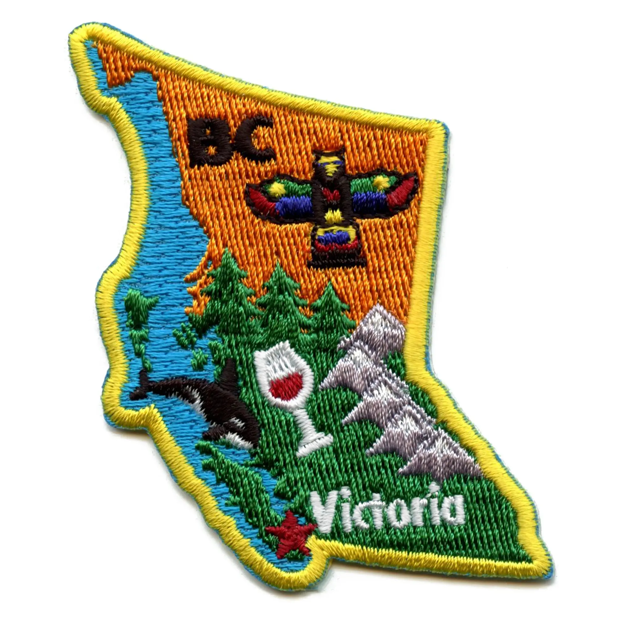 British Columbia Patch Canada Province Embroidered Iron-On