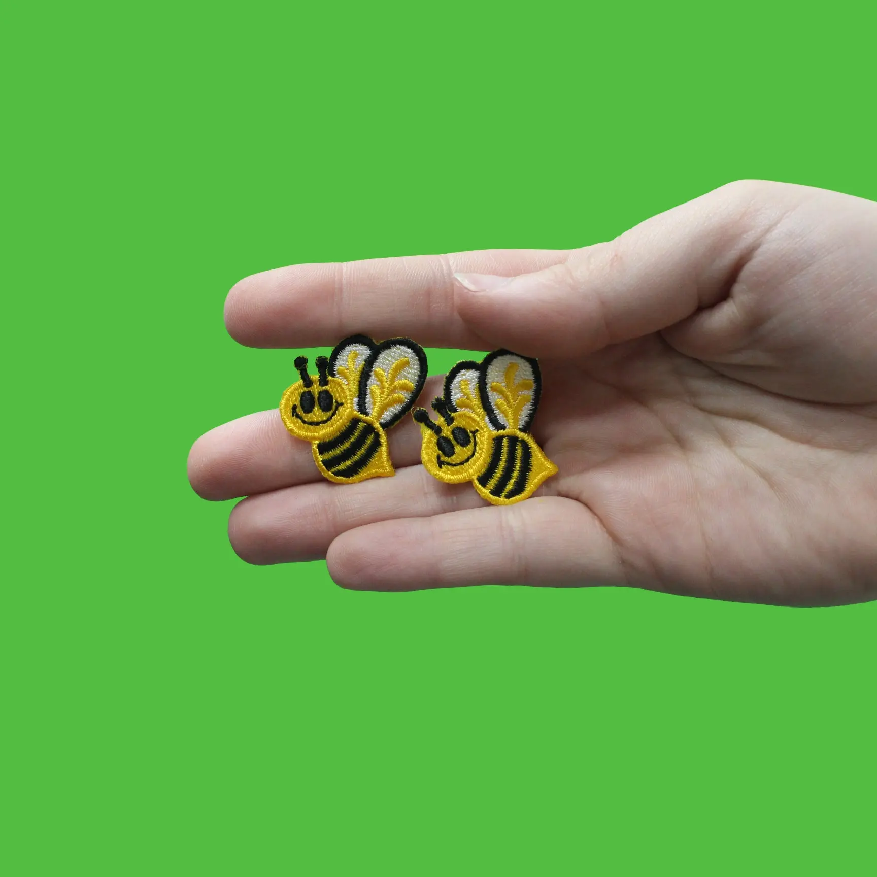 Bumble Bee Combo Small Embroidered Iron On Patches - Image 2