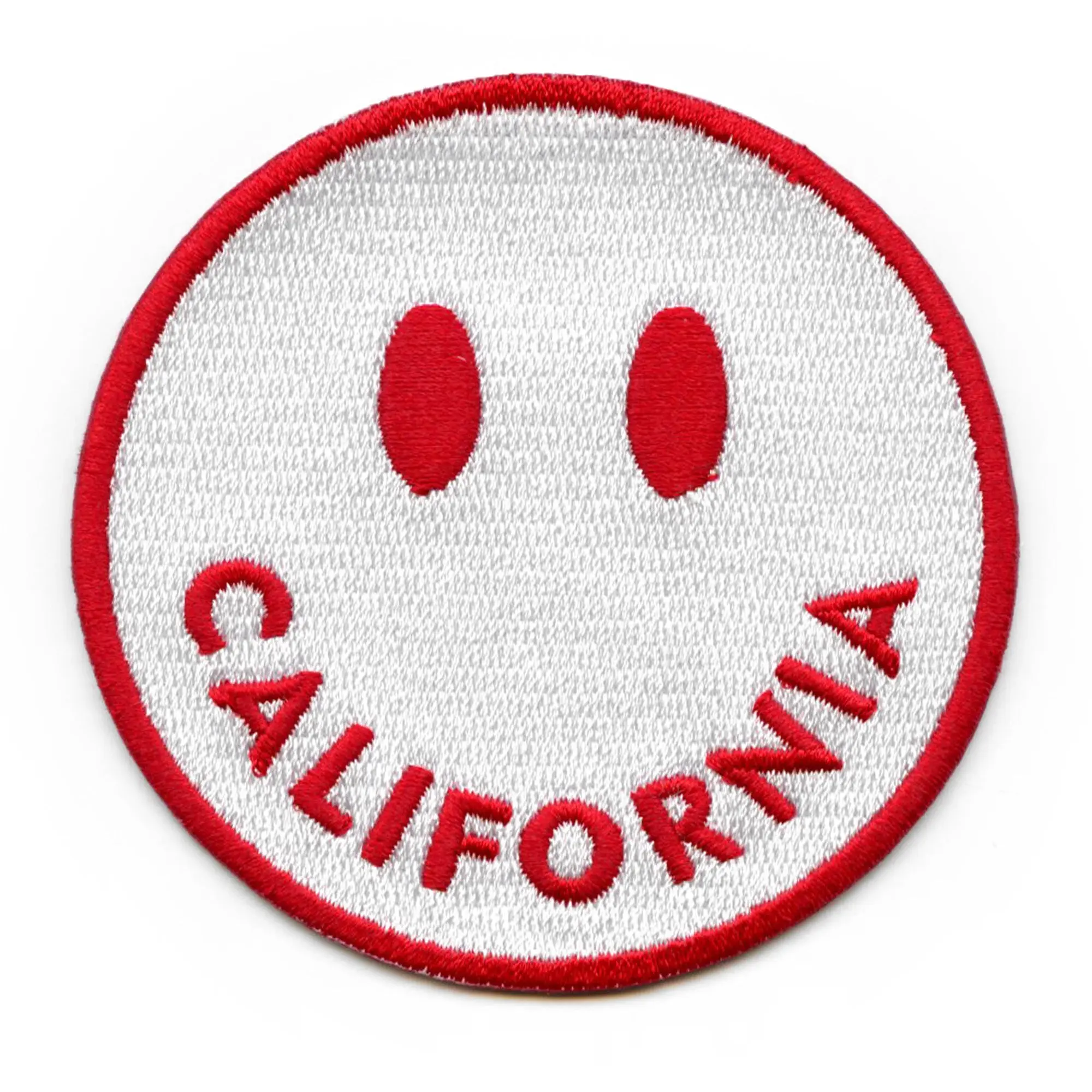 California Smiley Face Patch Travel Embroidered Iron on