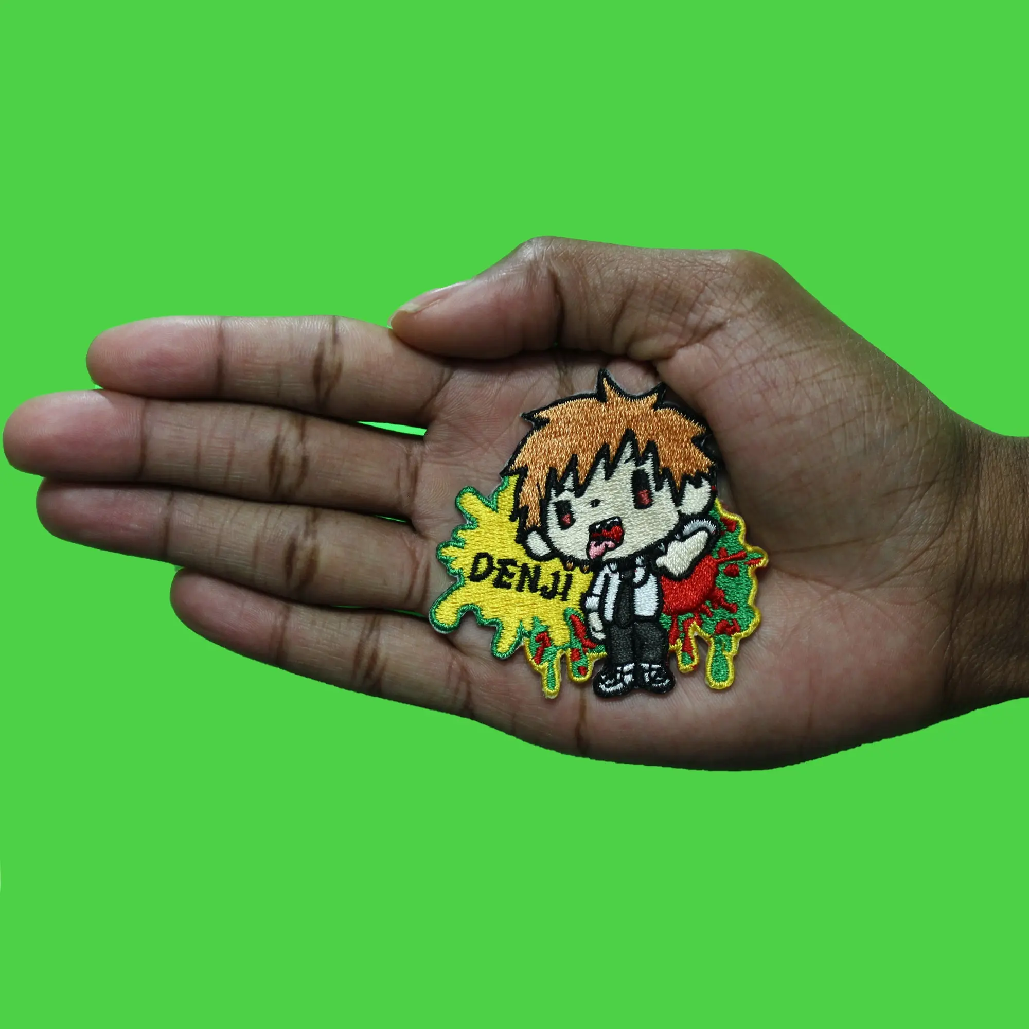 Chainsaw Man Denji Splatter Patch Shonen Devil Character Embroidered Iron On - Image 2