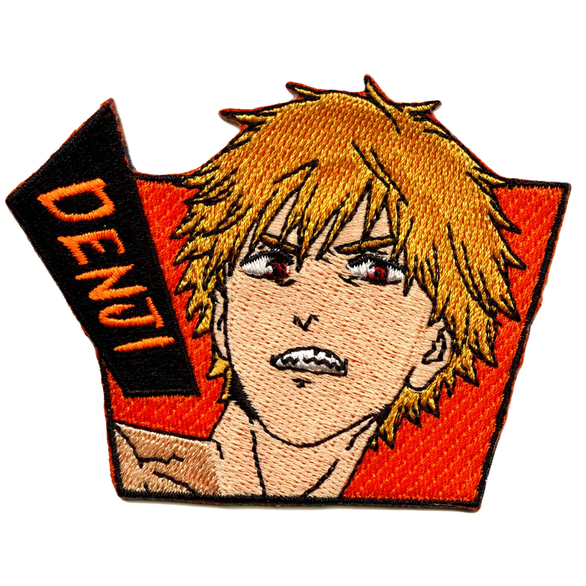 Chainsaw Man Denji Script Patch Shonen Action Manga Embroidered Iron On