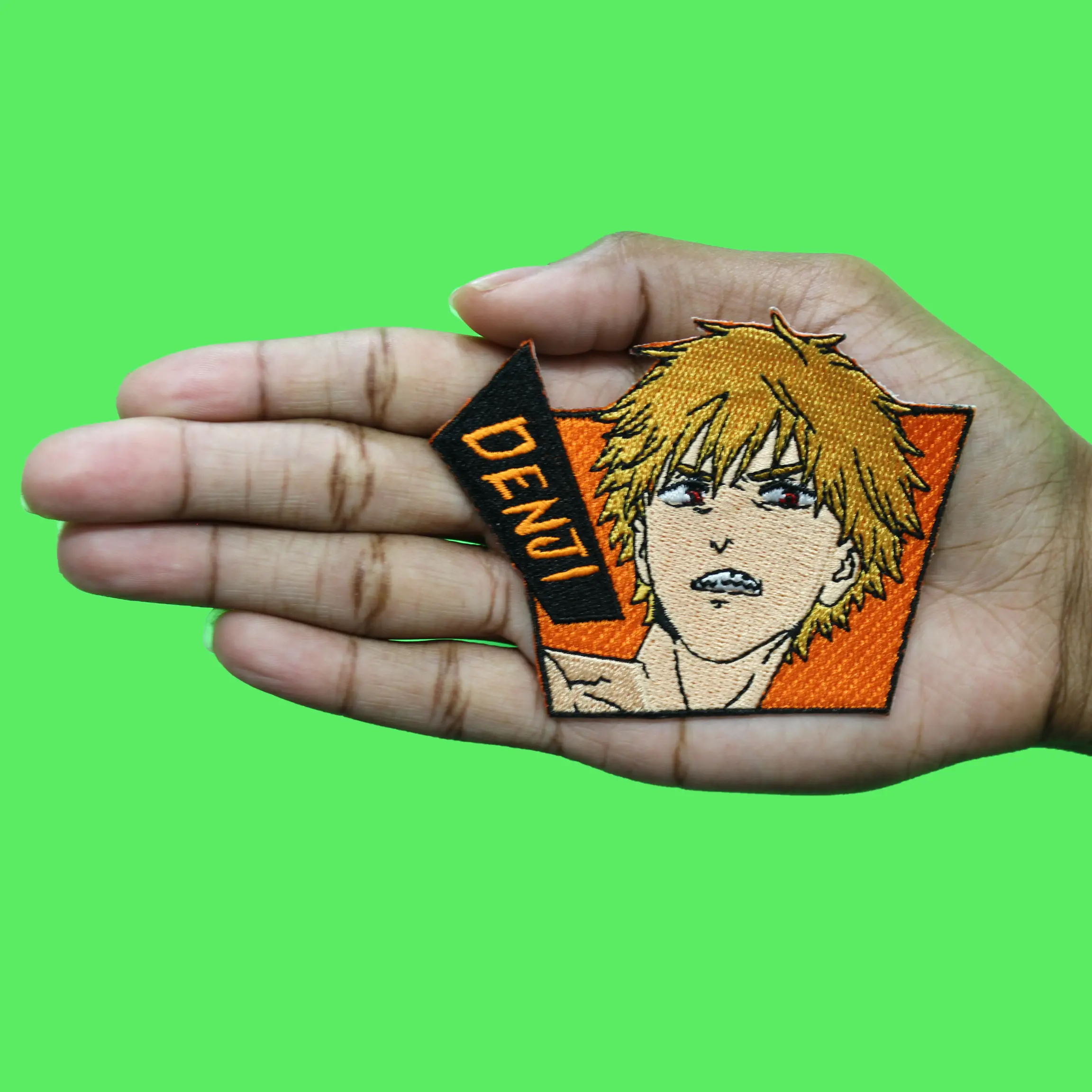 Chainsaw Man Denji Script Patch Shonen Action Manga Embroidered Iron On - Image 2