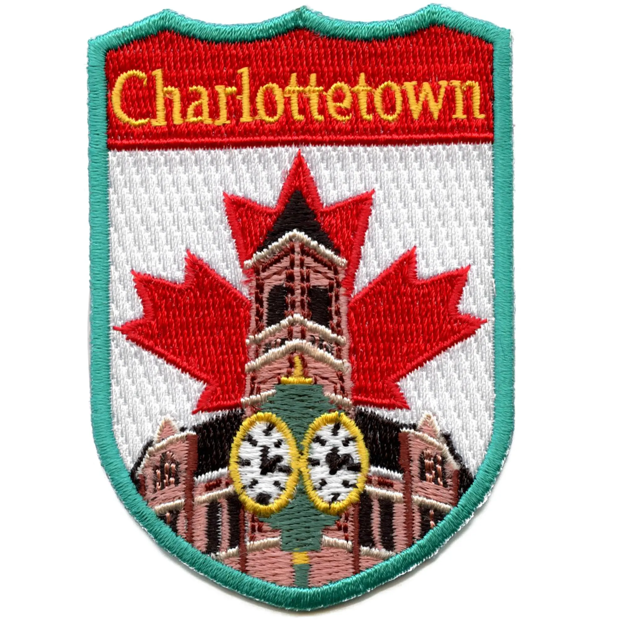 Charlottetown Canada Shield Embroidered Iron On Patch