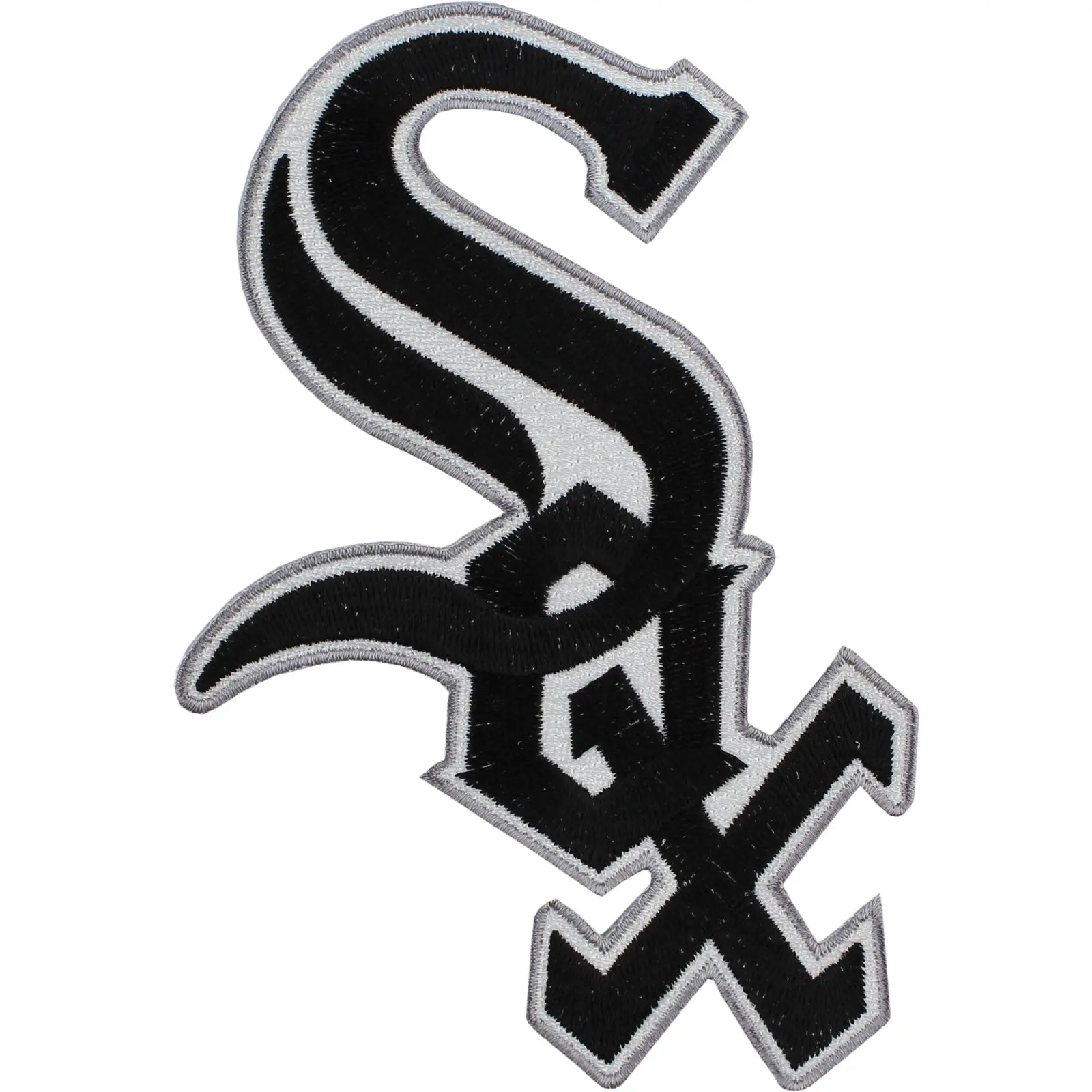 Chicago White Sox 'Sox' Team Logo Jersey Sleeve Patch (Grey Border)