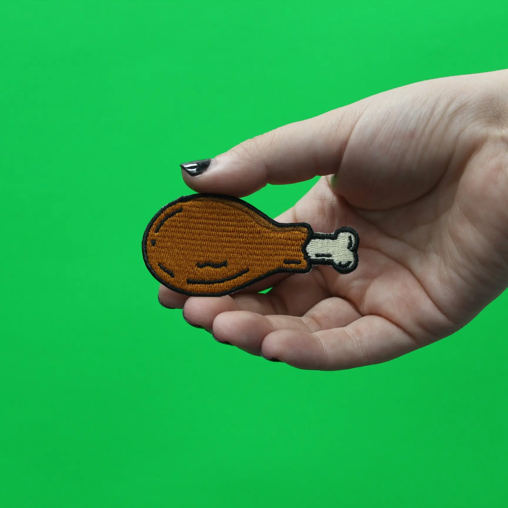 Chicken Wing Food Embroidered Iron On Patch - Image 2