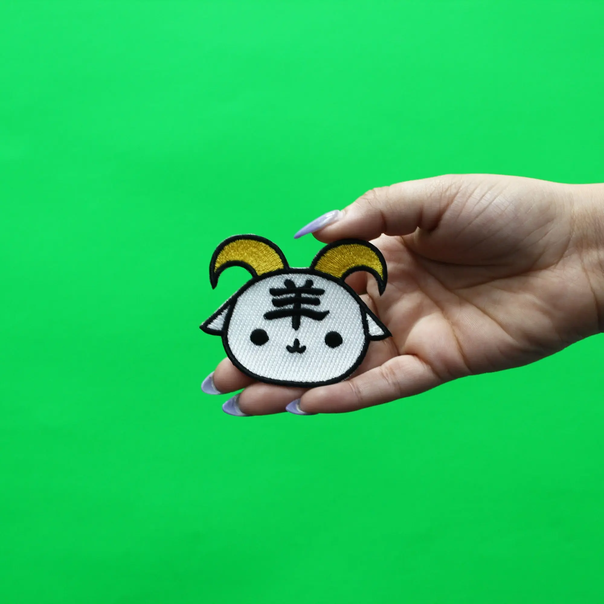 Chinese Zodiac Patch Goat Embroidered Iron On - Image 2
