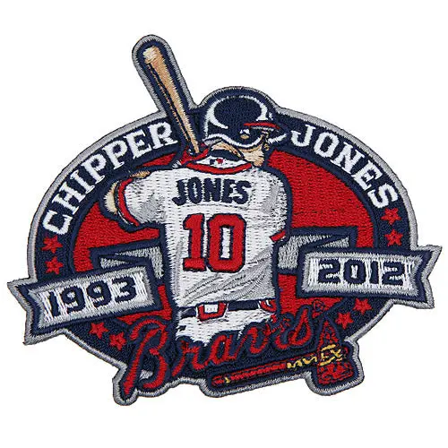 Chipper Jones Atlanta Braves Retirement Patch (2012)