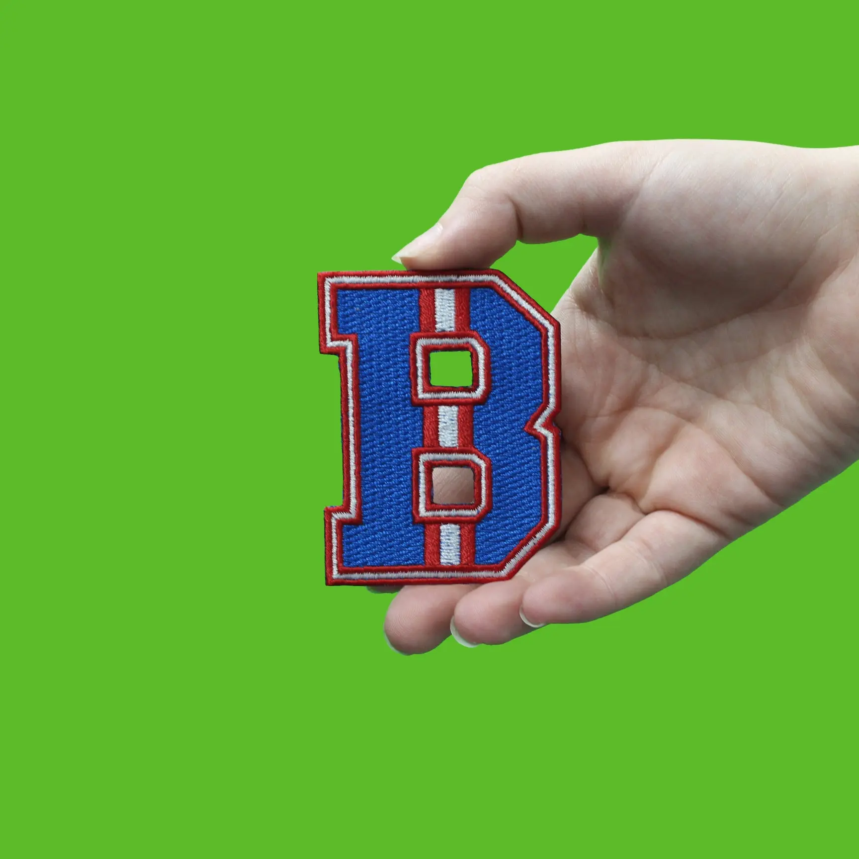City Of Buffalo Blue/White "B" Logo Football Jersey Parody Embroidered Iron On Patch - Image 2