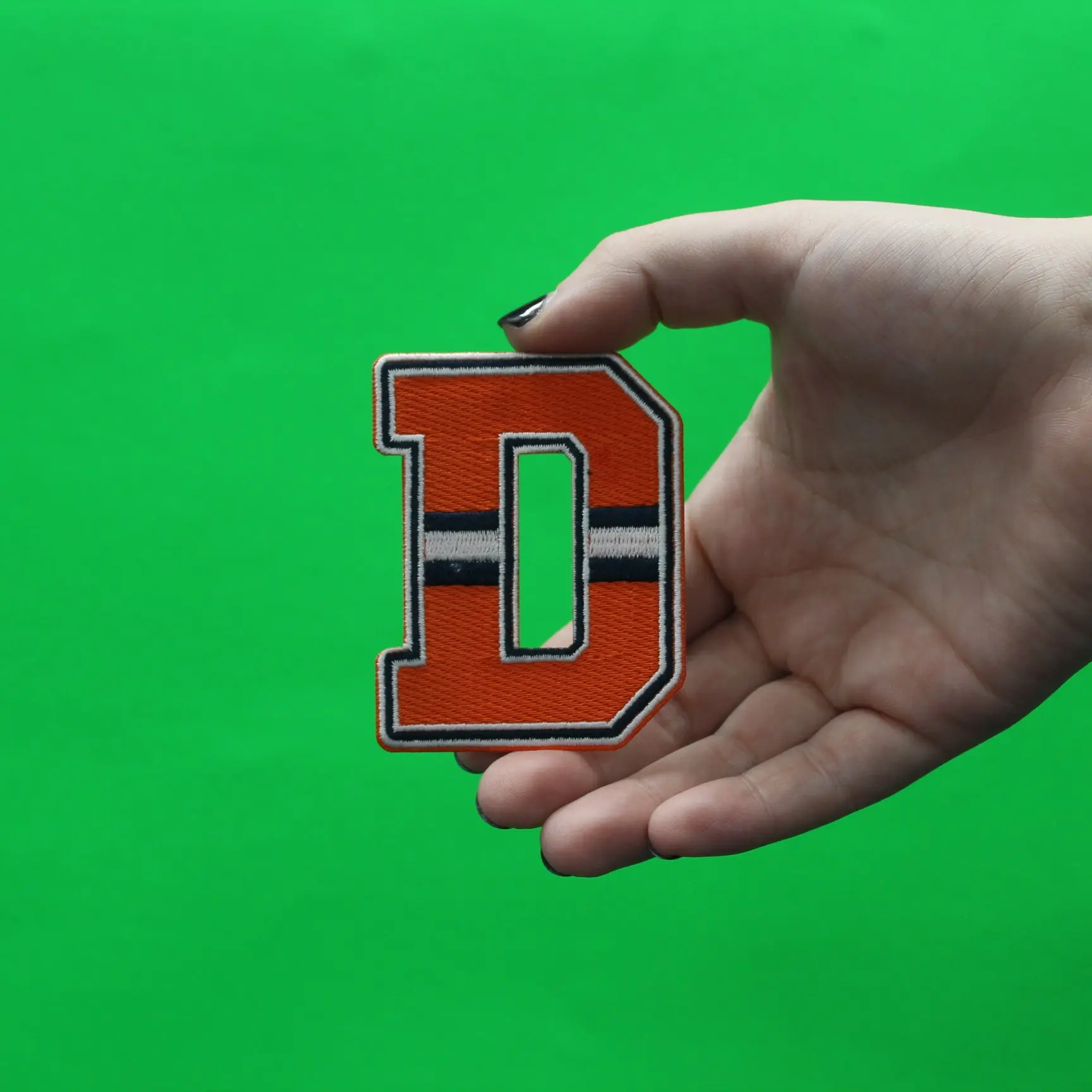 City Of Denver Orange D Logo Football Jersey Parody Embroidered Iron On Patch - Image 2