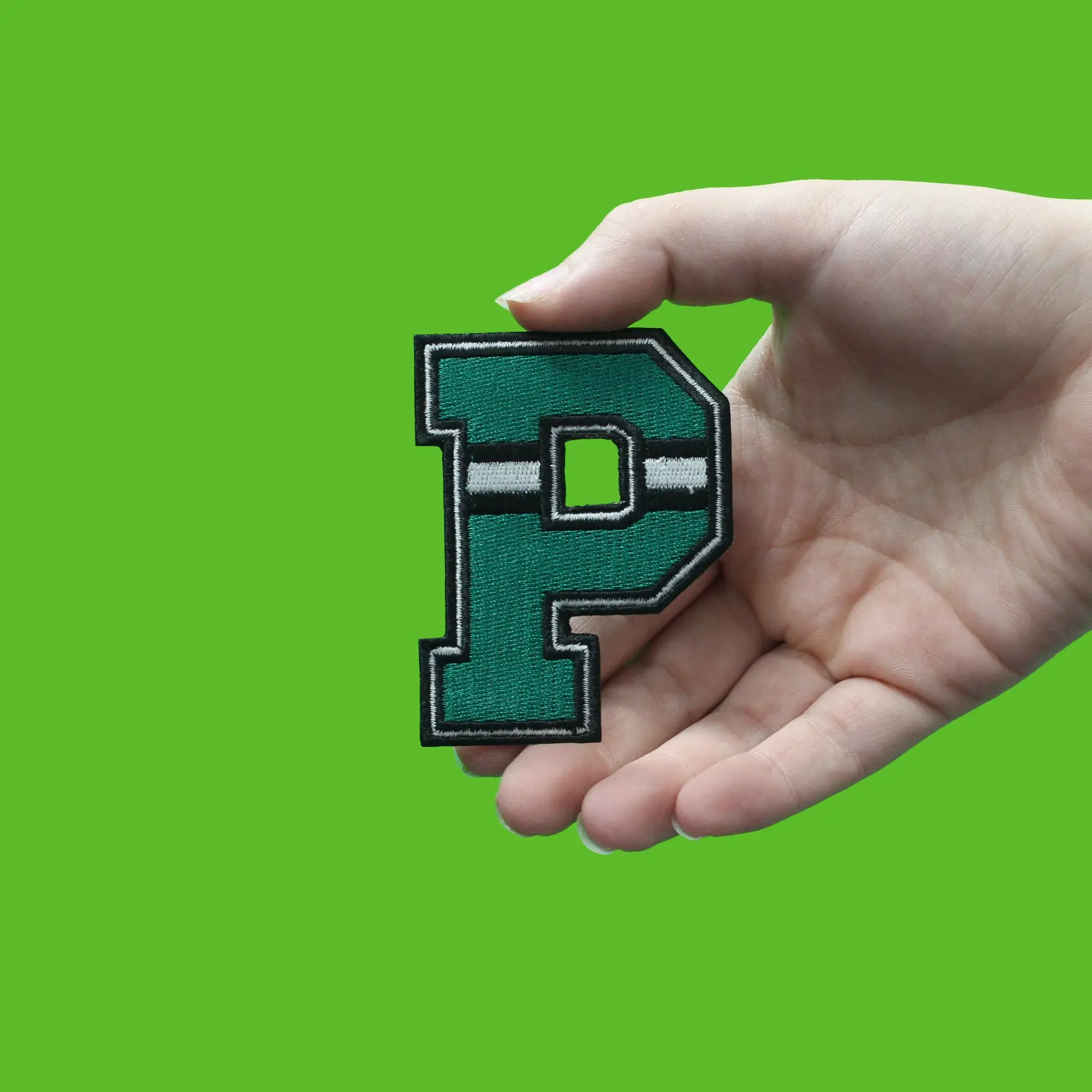 City Of Philadelphia Green "P" Logo Football Jersey Parody Embroidered Iron On Patch - Image 2