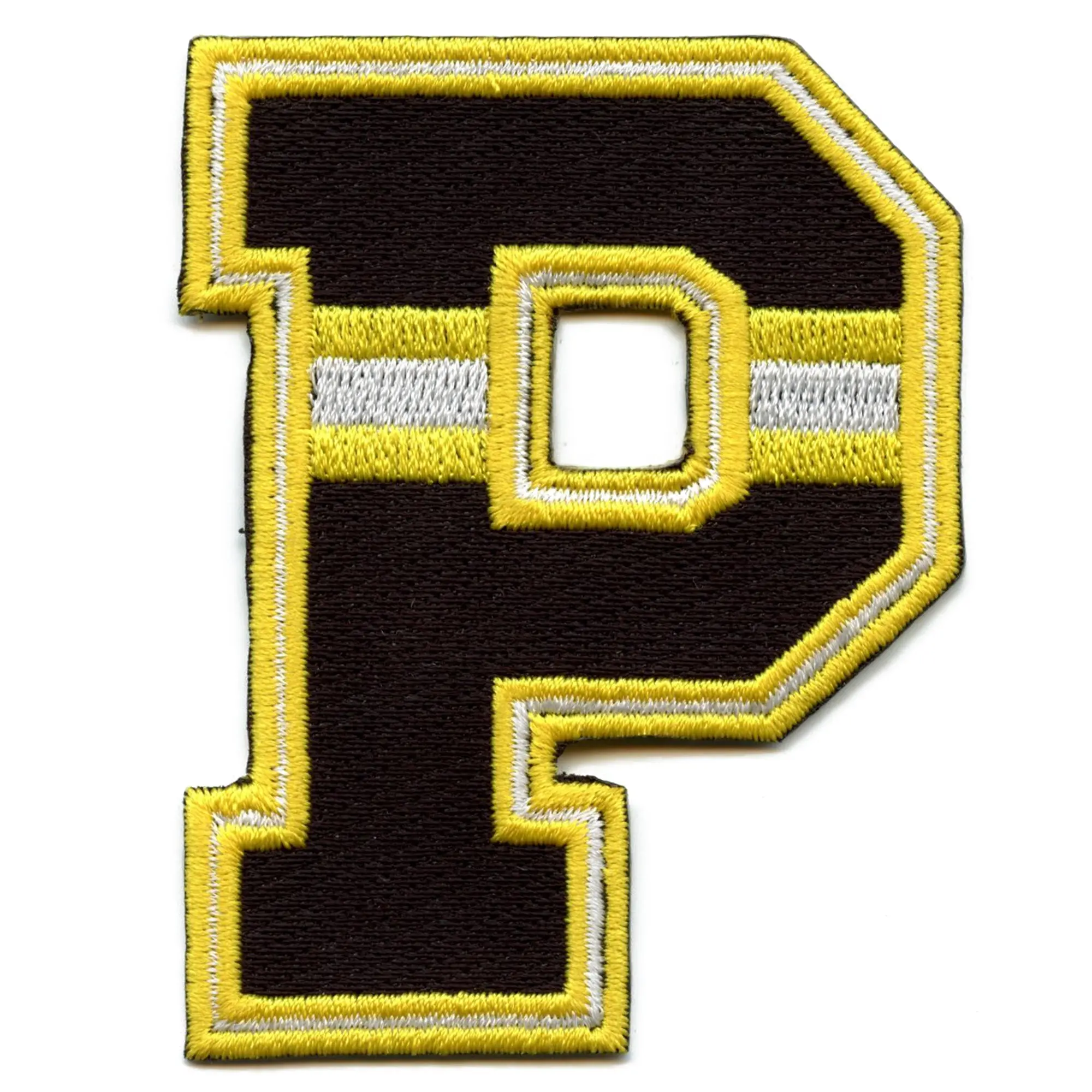 City Of Pittsburgh Black/Yellow "P" Football Jersey Parody Embroidered Iron On Patch