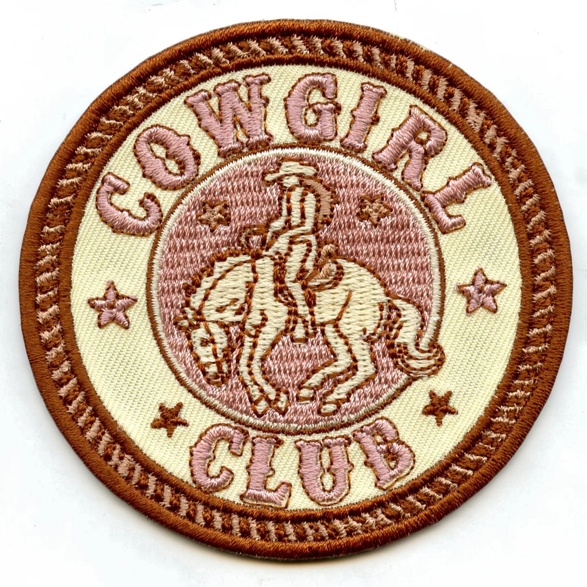 Country Cowgirl Club Patch Western Culture Aesthetic Embroidered Iron-On