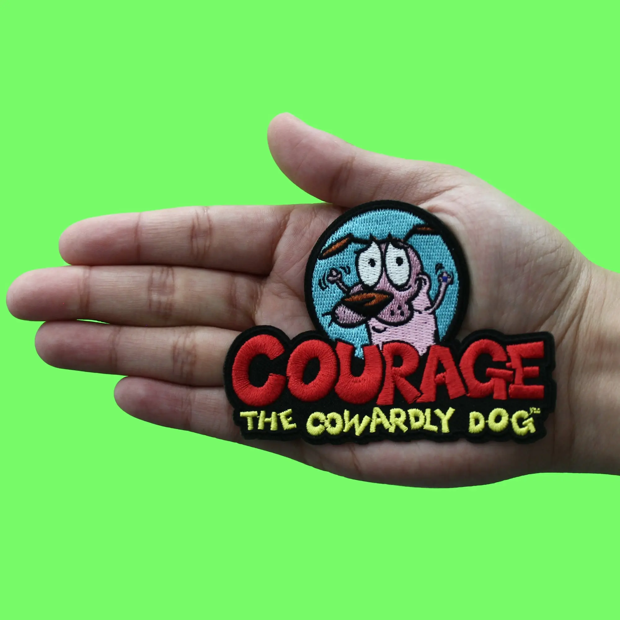 Courage the Cowardly Dog Patch Cartoon TV Show Logo Embroidered Iron-On - Image 2