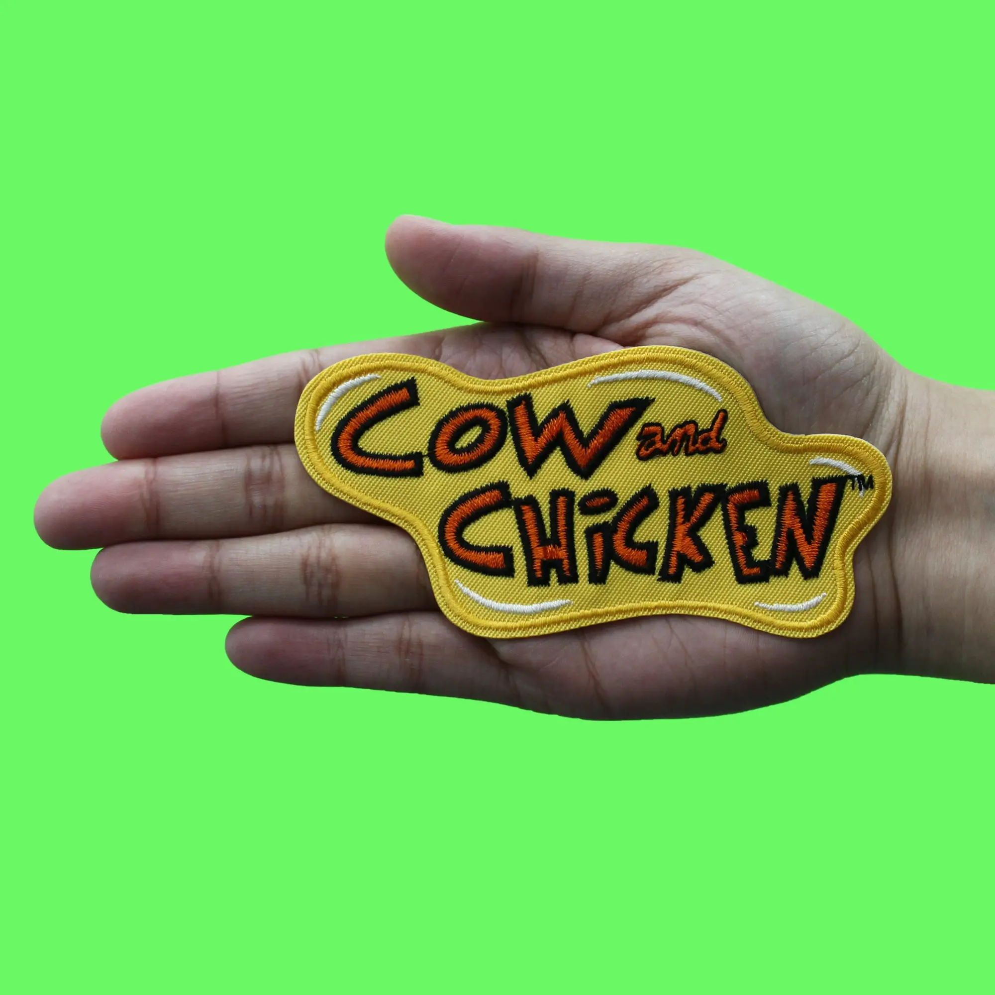 Cow and Chicken Patch Logo Cartoon Characters Embroidered Iron On - Image 2