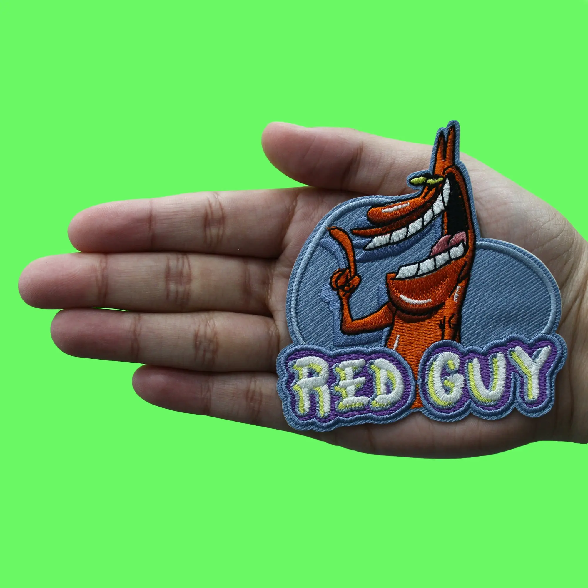 Cow and Chicken Patch Red Guy Cartoon Embroidered Iron-On - Image 2