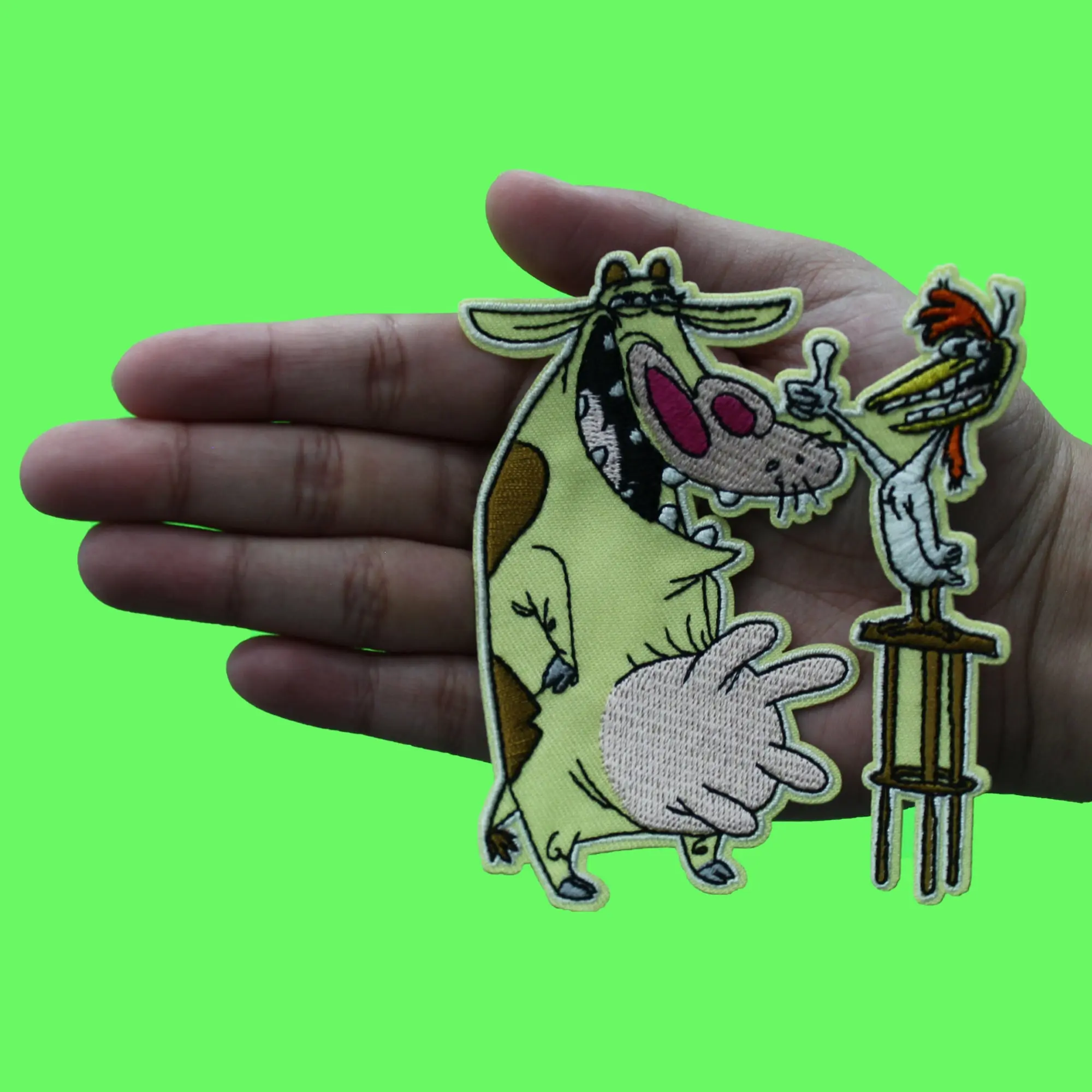 Cow and Chicken Patch Siblings Character Cartoon Embroidered Iron On - Image 2