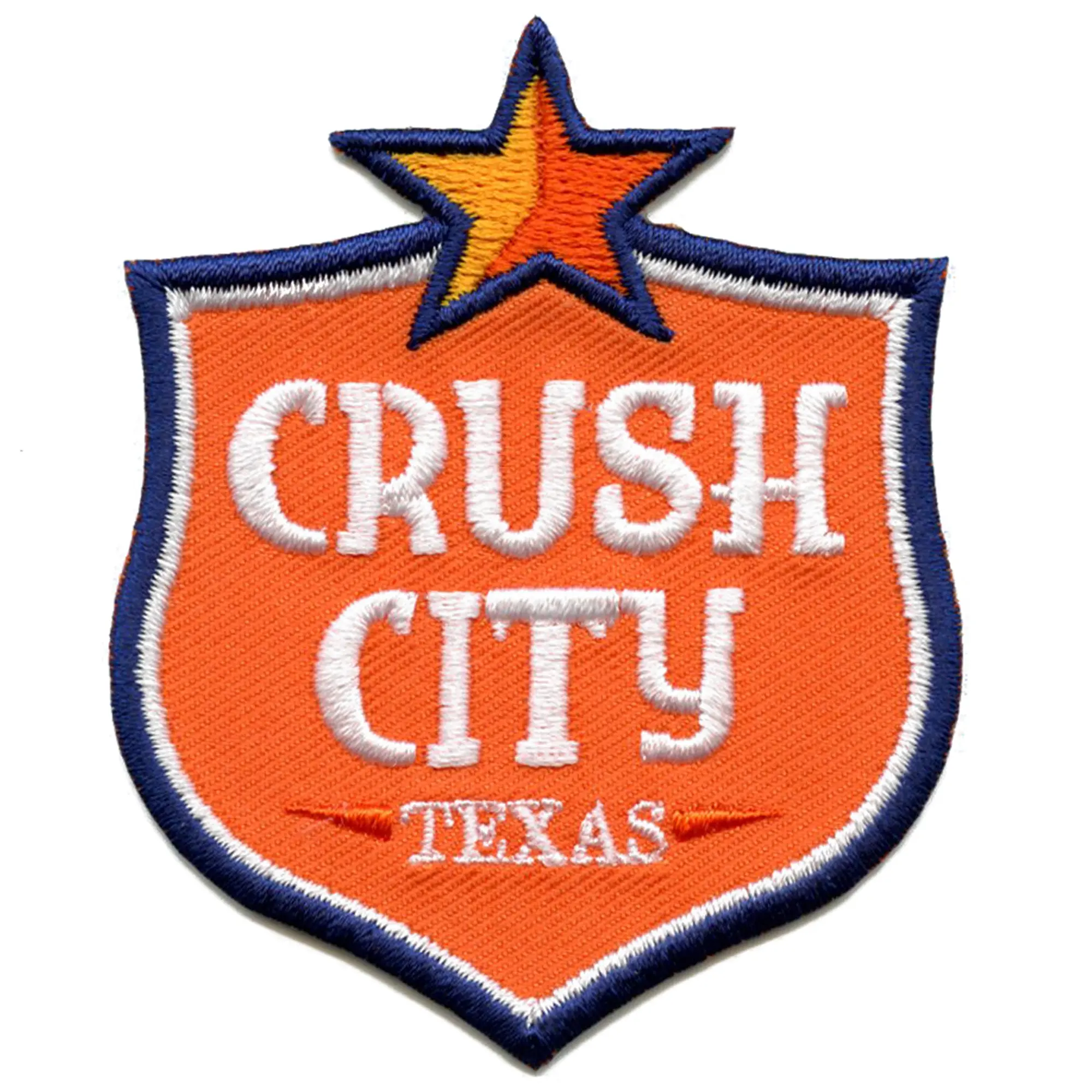 Crush City Houston Shield Patch Texas Parody Logo Embroidered Iron On - Image 2