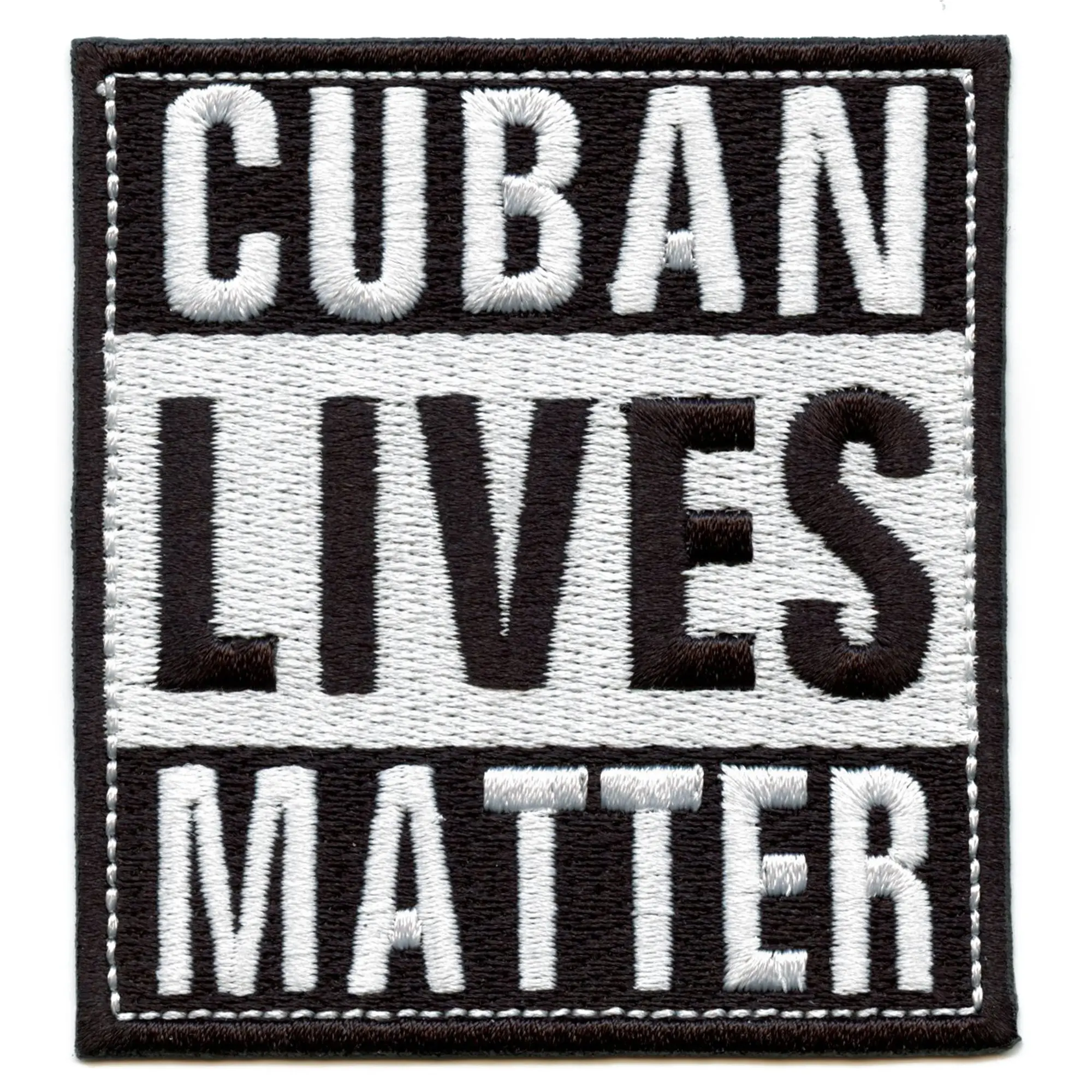 Cuban Lives Matter Patch Social Movement Embroidered Iron On