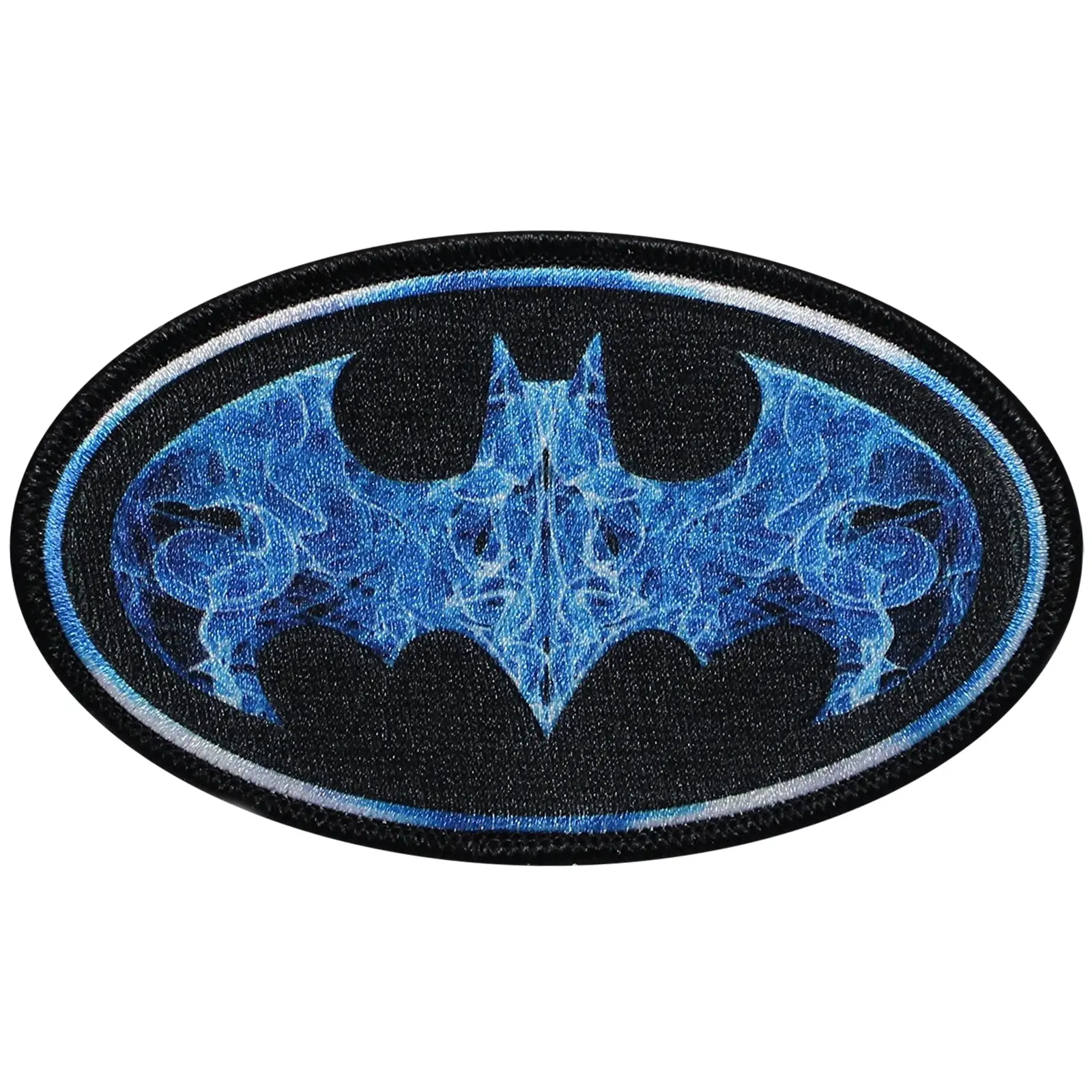 Dc Comics Batman Blue Smoke Logo Iron on Patch