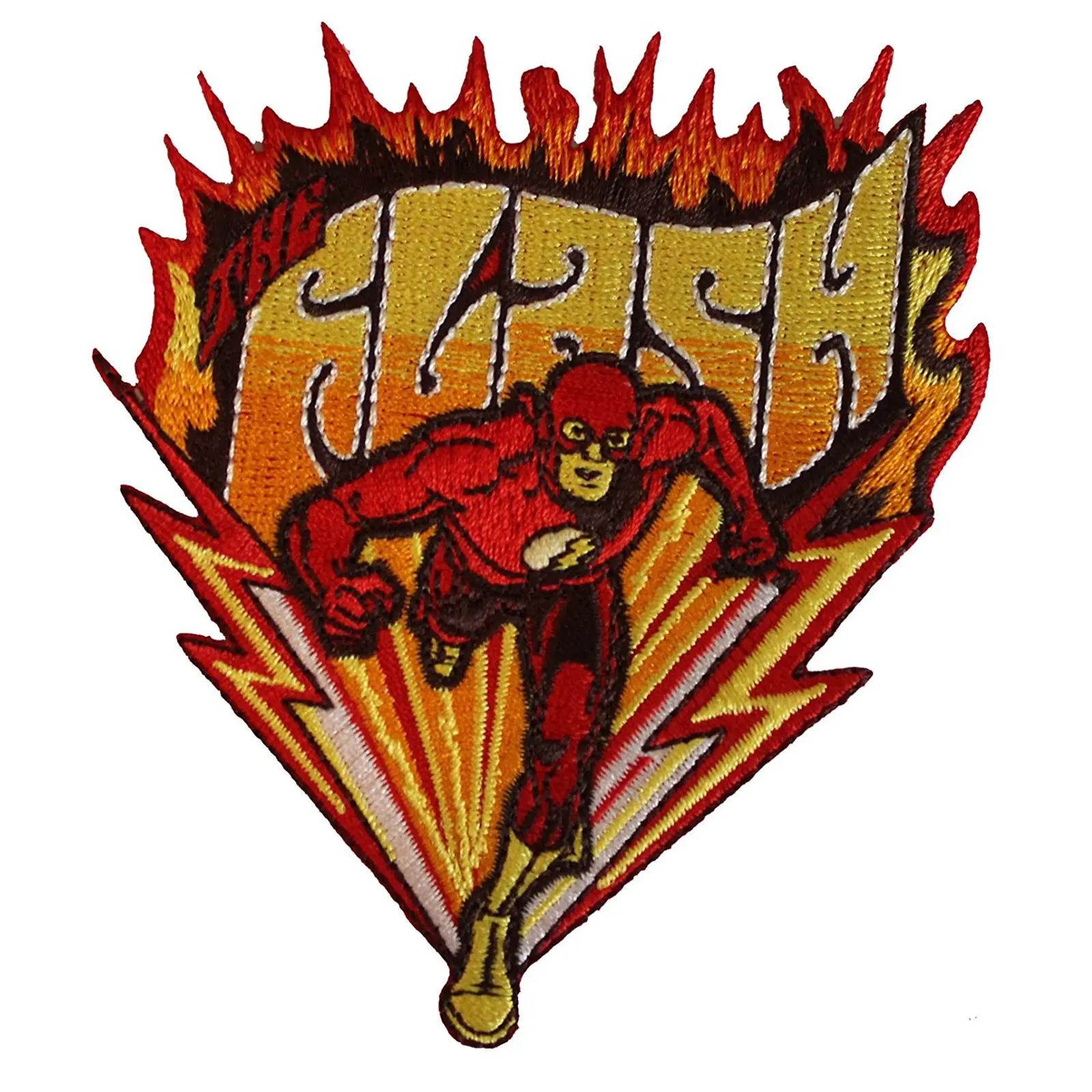 DC Comics The Flash Running iron on Applique Patch (Flames)