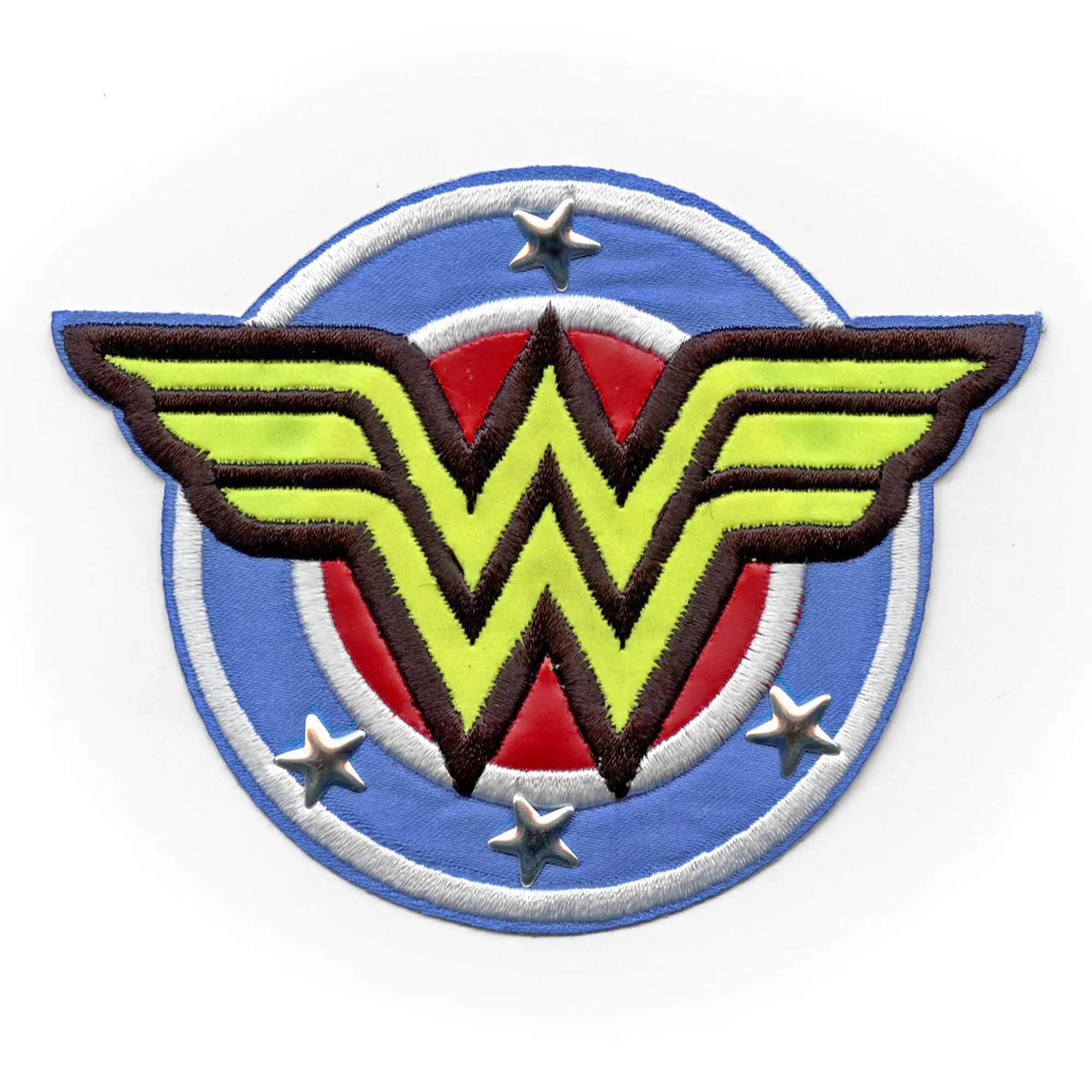 DC Comics Wonder Woman Shield Patch Star Studs Heroes Embroidered Iron On