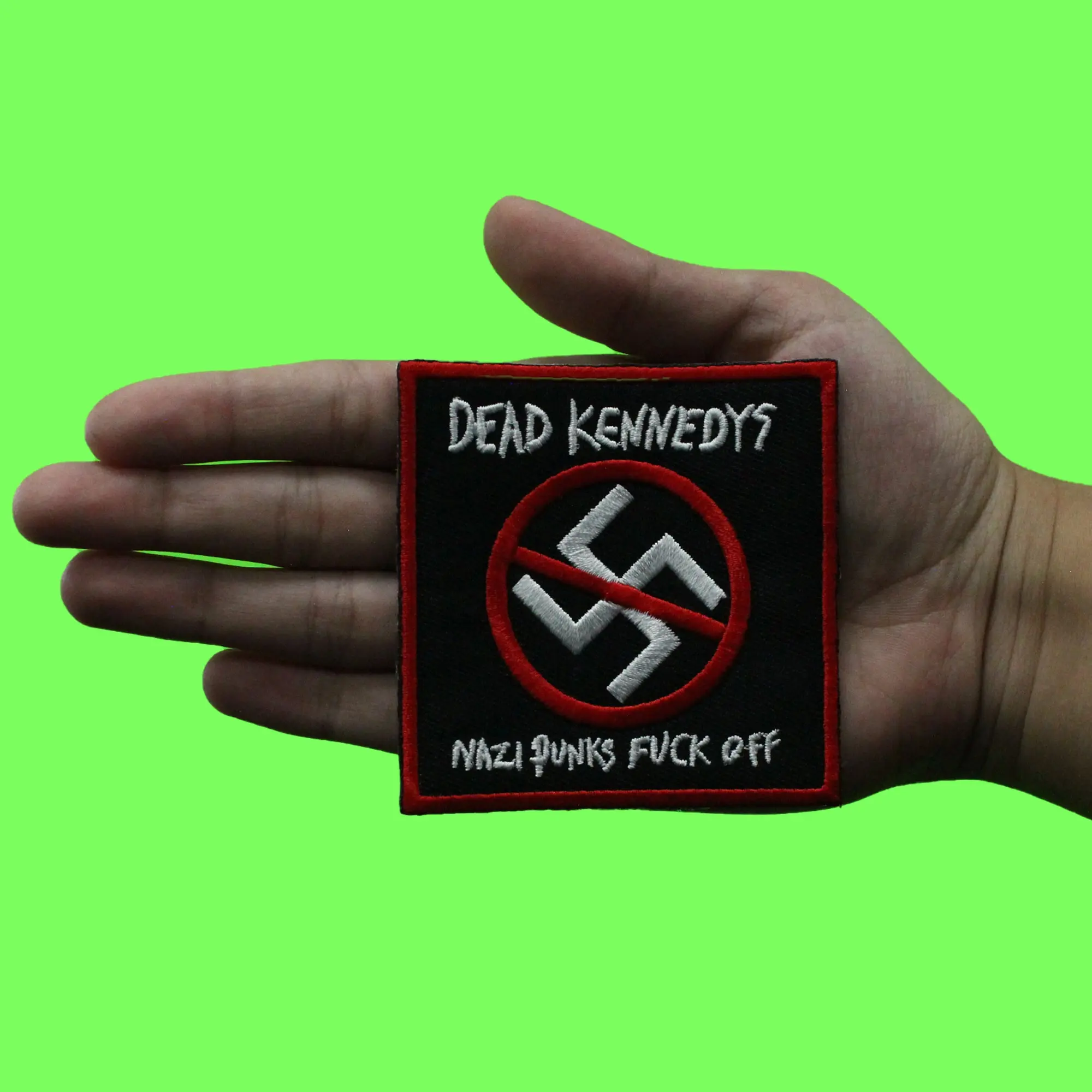 Dead Kennedys Anti Nazi F**K Off Patch Rock Band Music Embroidered Iron On - Image 2