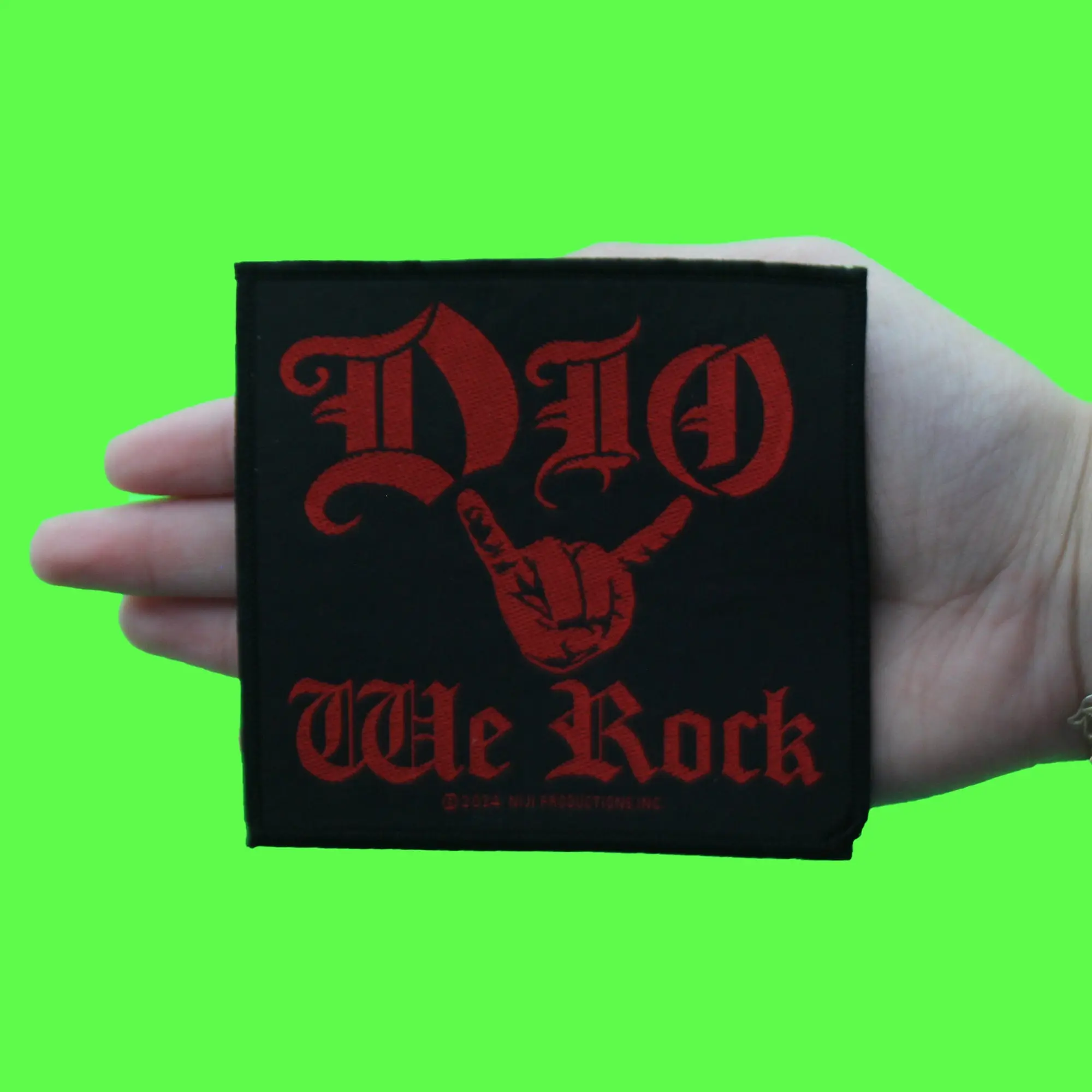 Dio We Rock Patch Heavy Metal Band Woven Sew On - Image 2