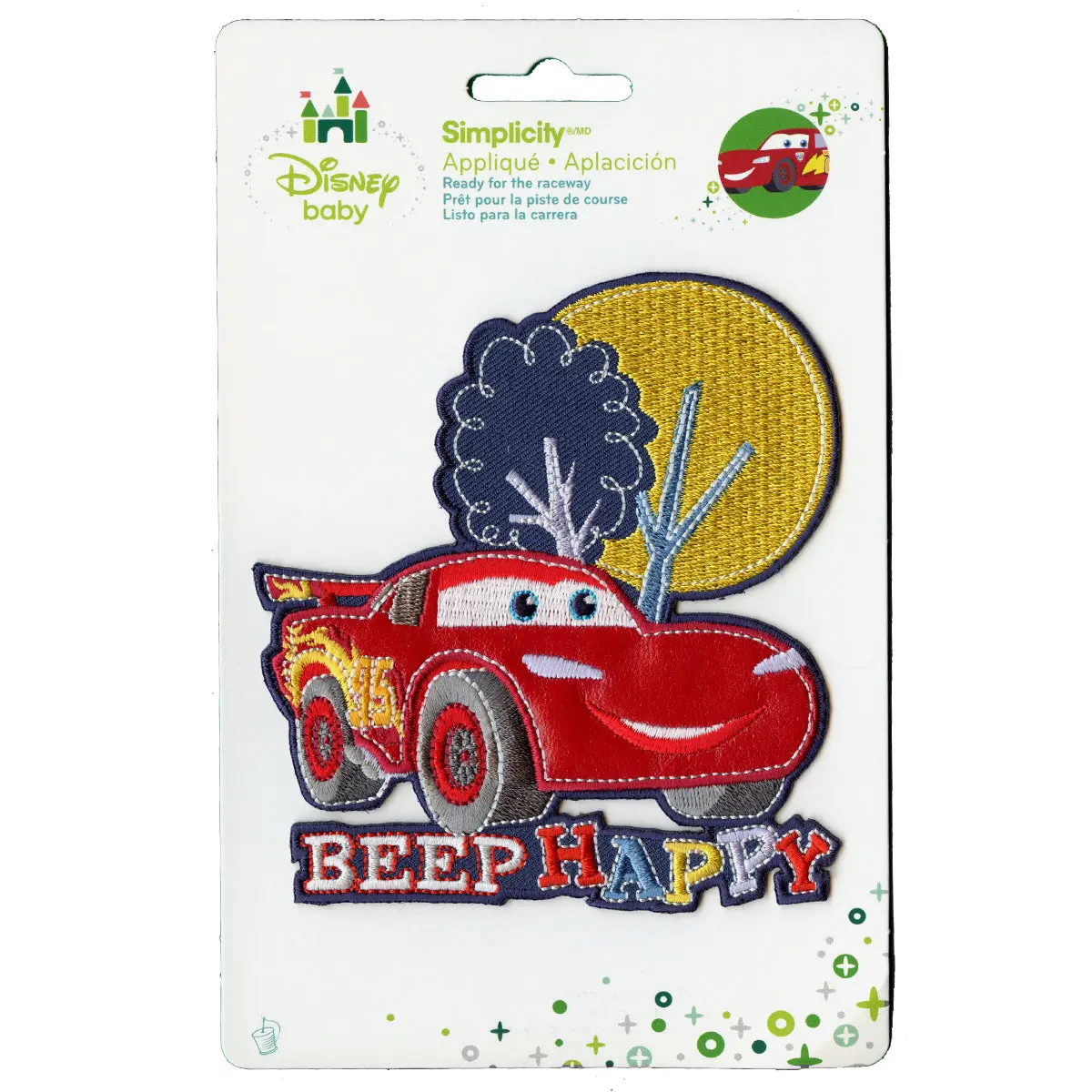 Disney Cars "Beep Happy" Embroidered Applique Patch - Image 2