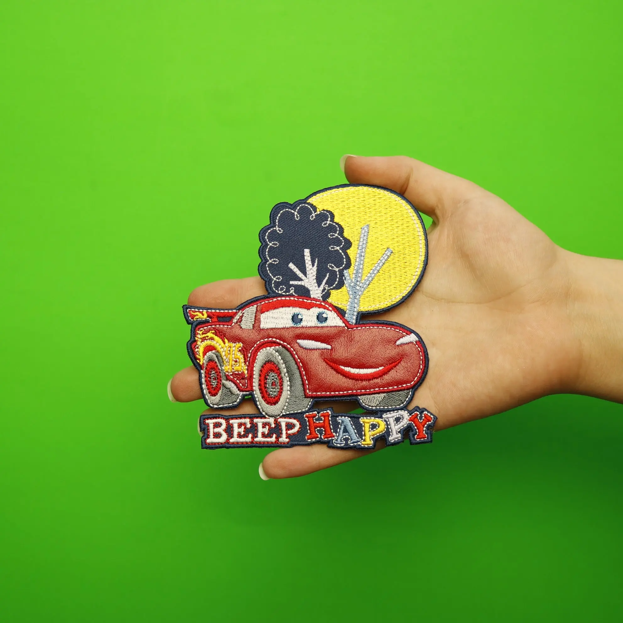 Disney Cars "Beep Happy" Embroidered Applique Patch - Image 3