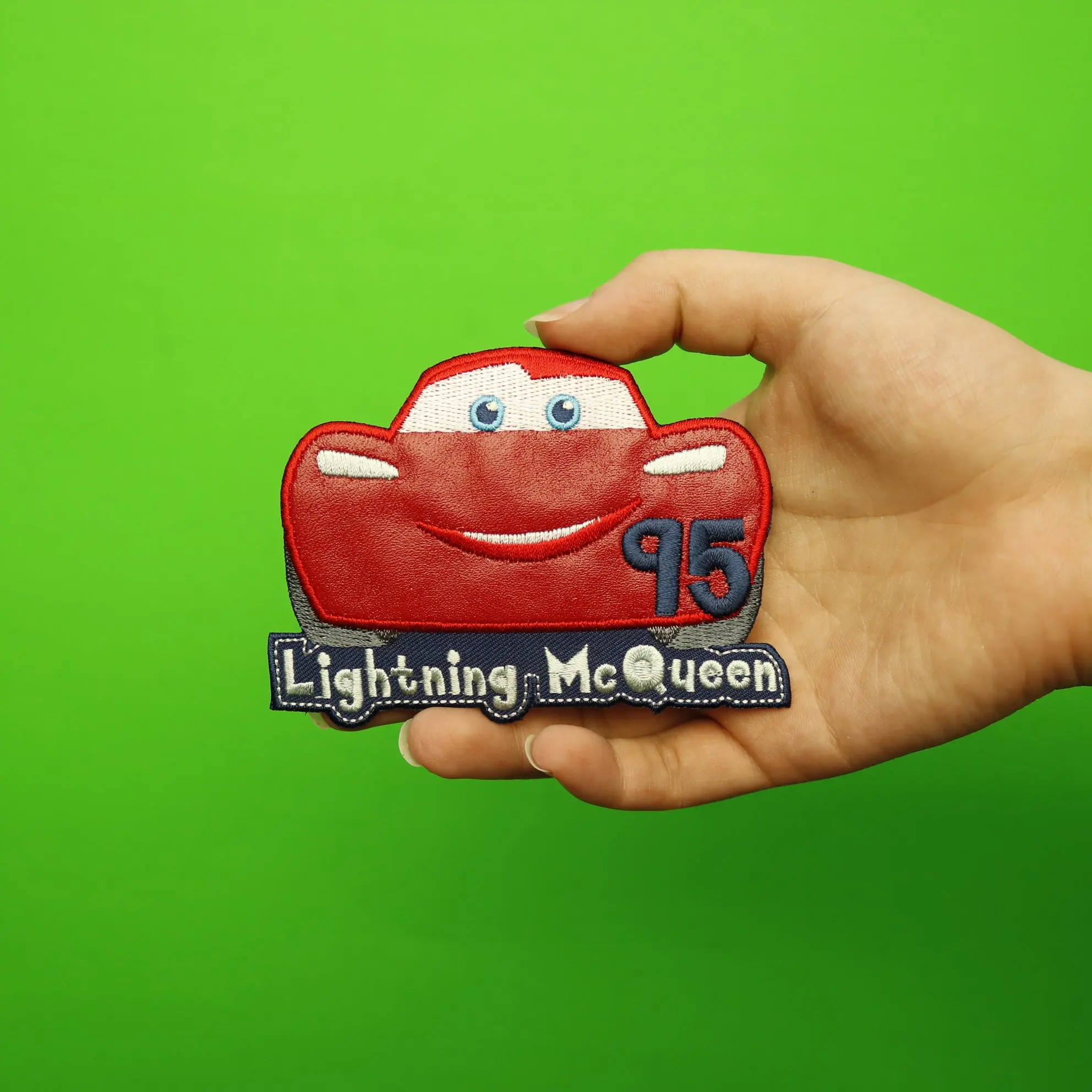 Disney Cars Lightning McQueen Front View Embroidered Applique Patch - Image 3
