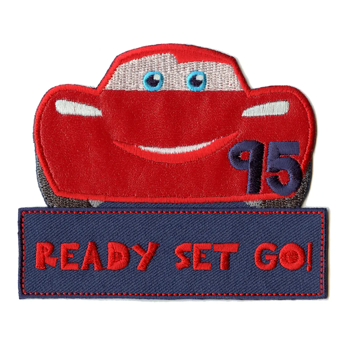 Disney Cars Lightning McQueen Ready Set Go Embroidered Applique Patch