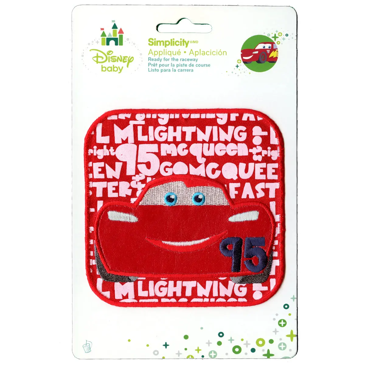 Disney Cars Lightning McQueen Words Embroidered Applique Patch - Image 2