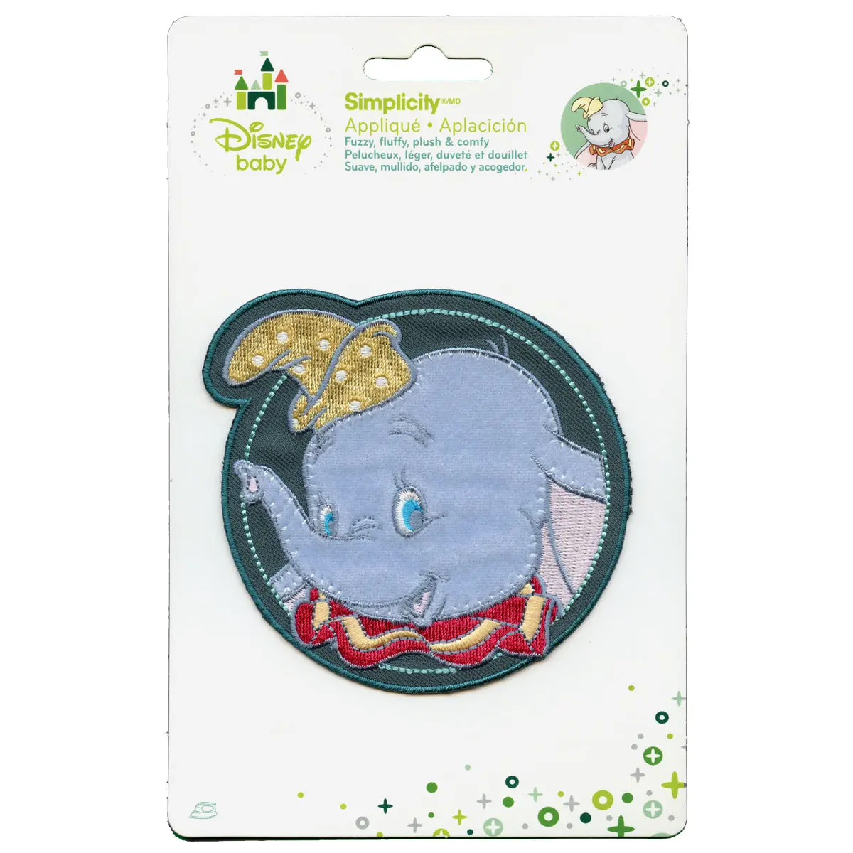 Disney Dumbo In A Circle Embroidered Applique Iron On Patch - Image 2