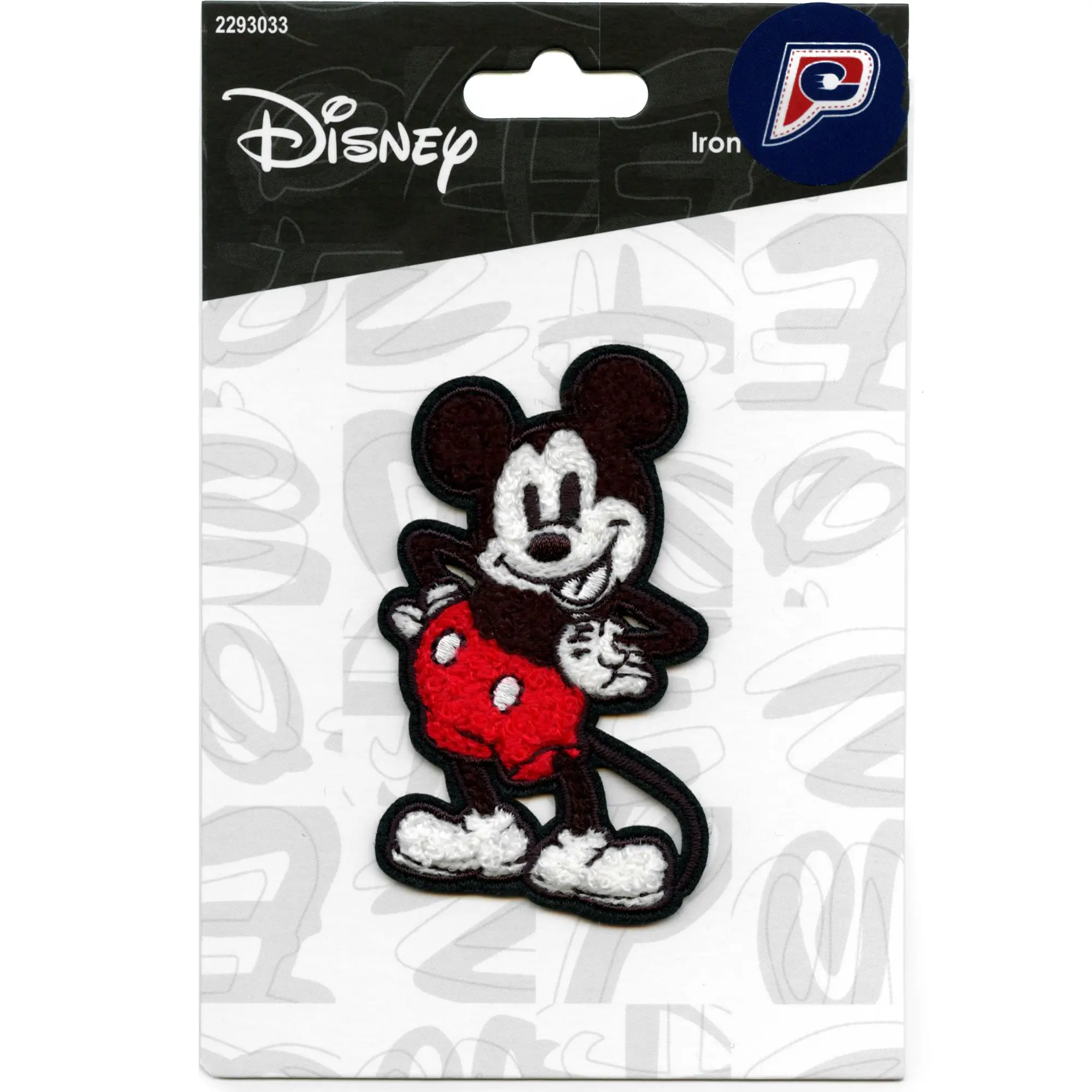 Disney Mickey Mouse Patch Full Body Pose Chenille Iron-On - Image 2