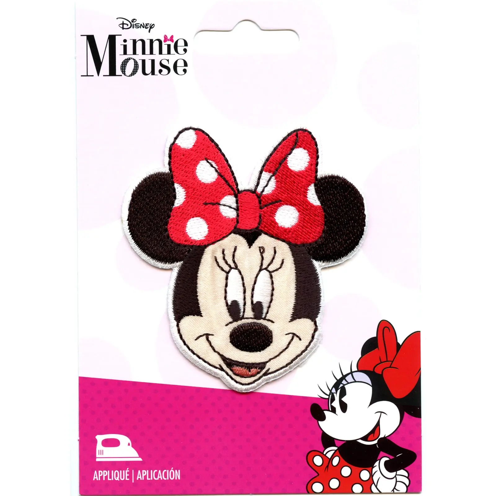 Disney Minnie Mouse Head Iron on Embroidered Applique Patch - Image 2