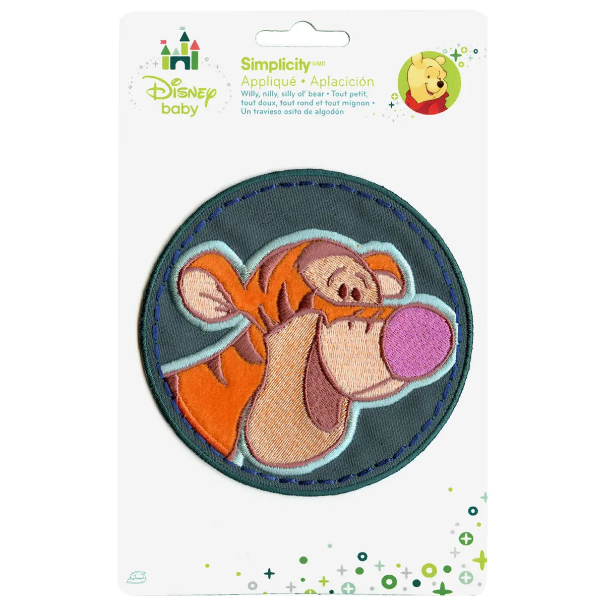 Disney Tigger Smiling Embroidered Applique Iron On Patch - Image 2