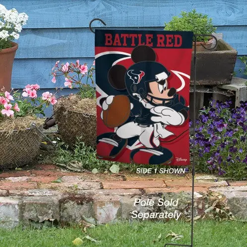 Disney's Mickey Mouse Houston Texans Football Garden Flag - Image 2