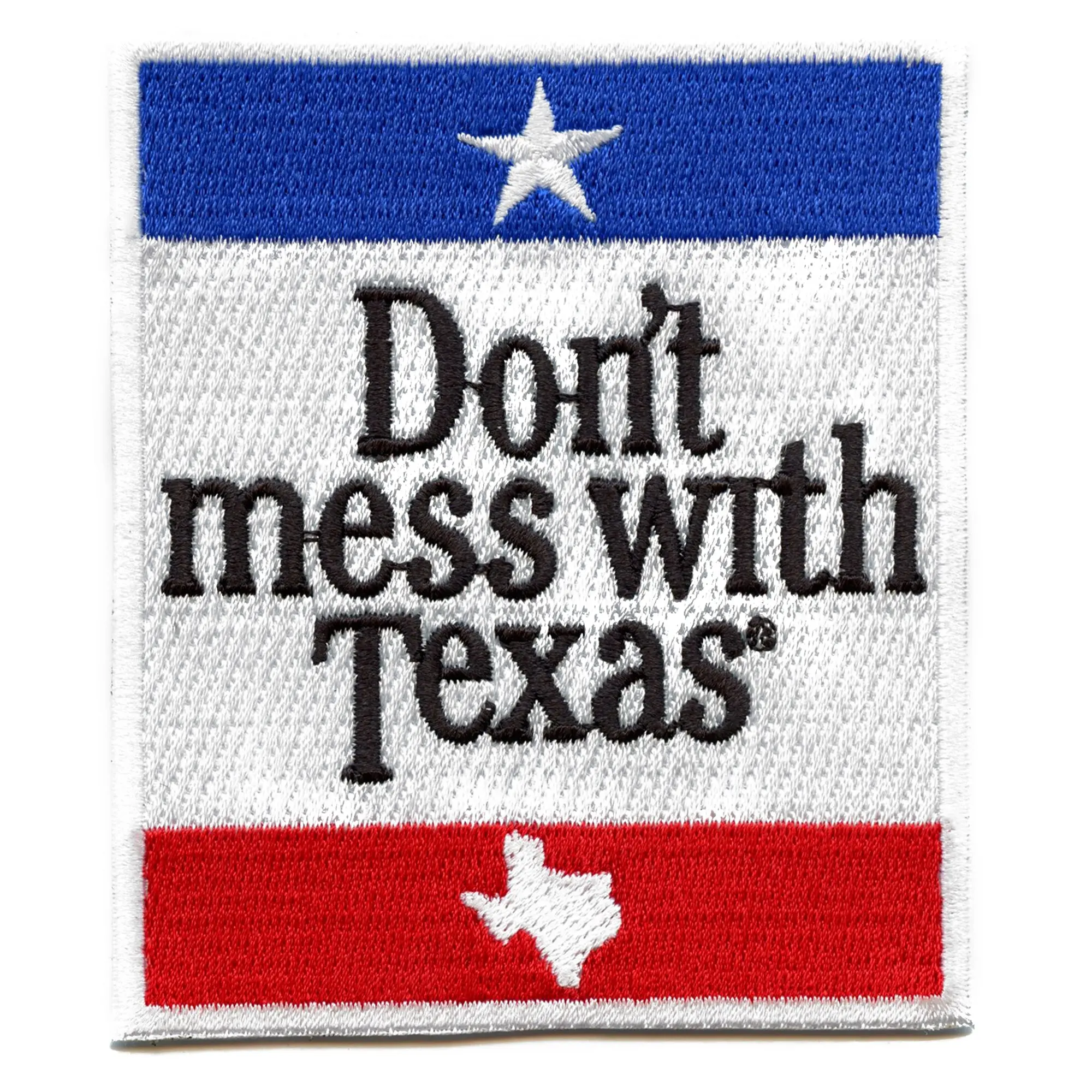 Don't Mess With Texas Box Logo Iron On Embroidered Patch - Image 2