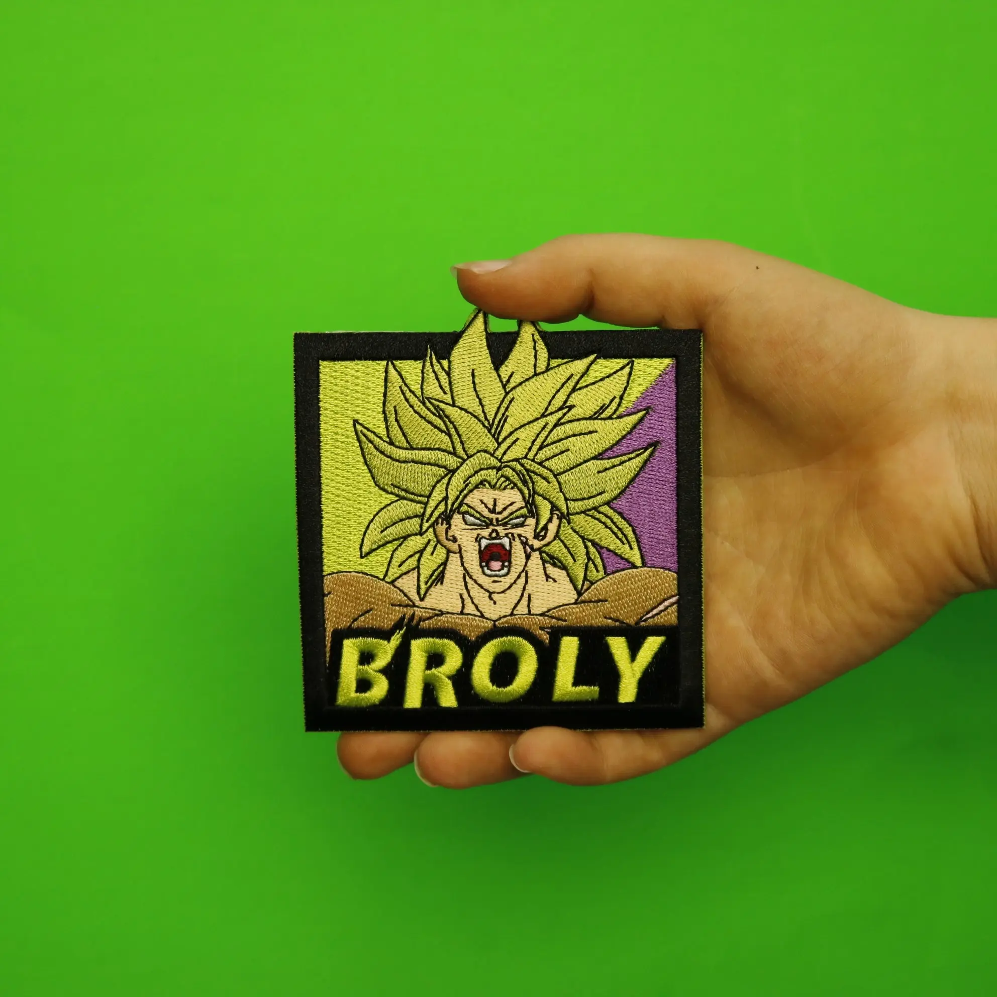 Dragon Ball Super Broly SS Broly Anime Square Embroidered Patch - Image 2