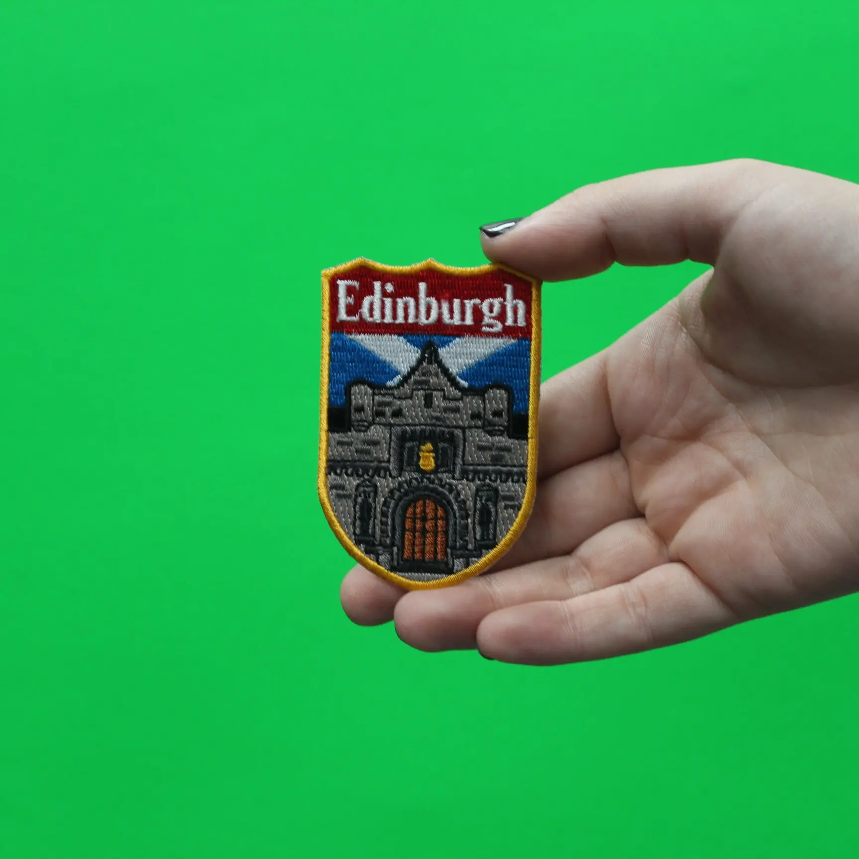 Edinburgh Scotland Shield Embroidered Iron On Patch - Image 2