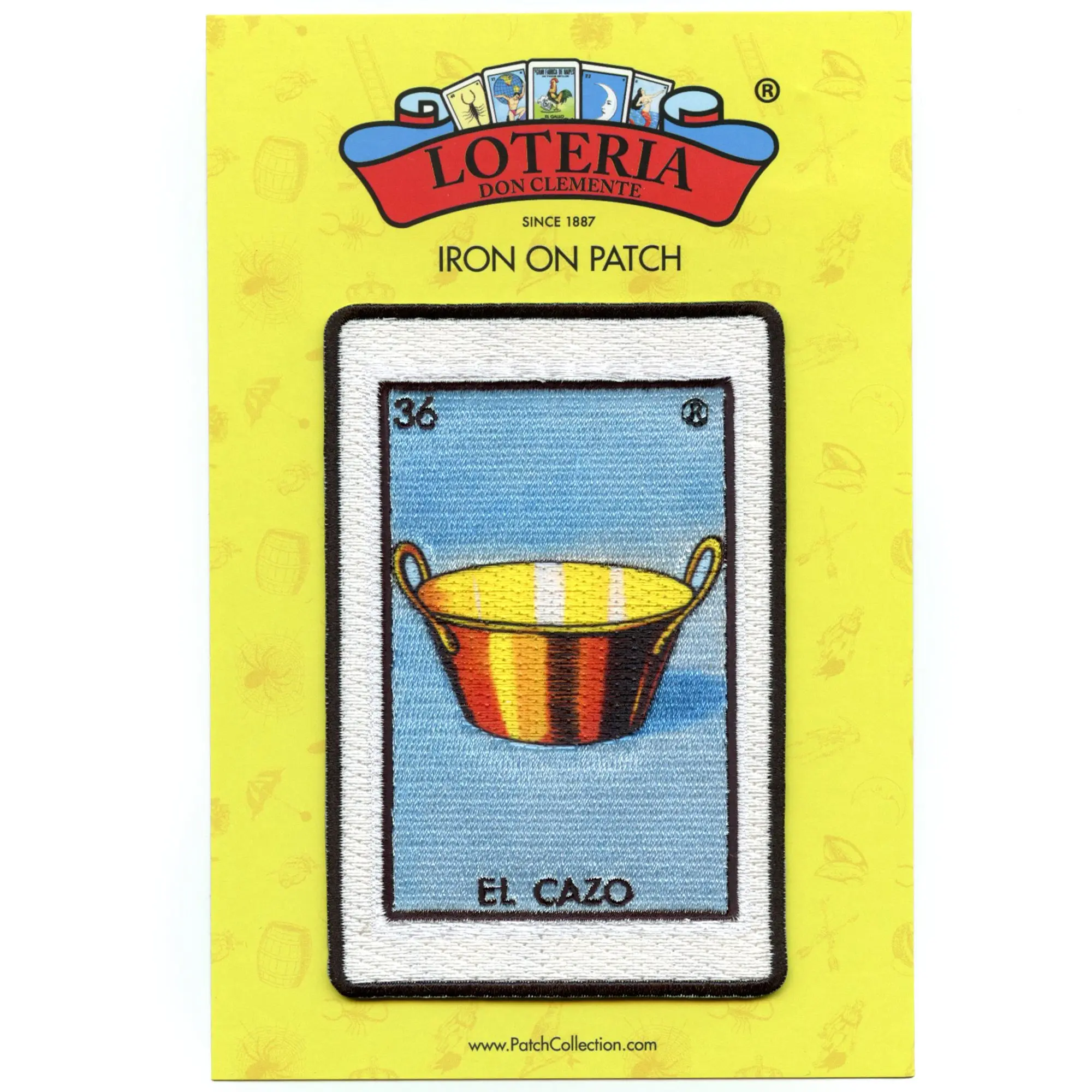 El Cazo 36 Patch Saucepan Mexican Loteria Card Sublimated Embroidery Iron On