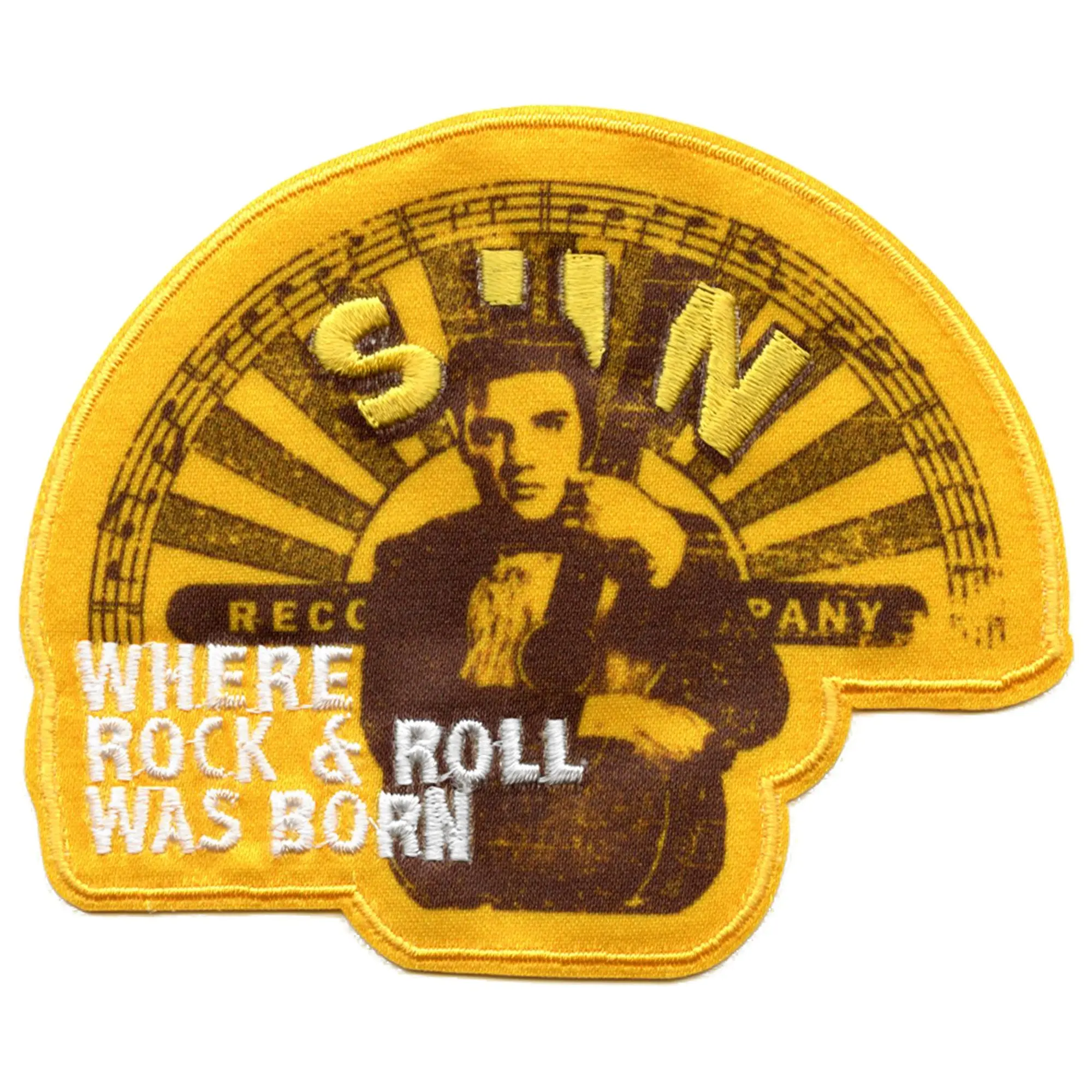 Elvis Presley Sun Records Portrait Patch Legend Rock King Embroidered Iron on