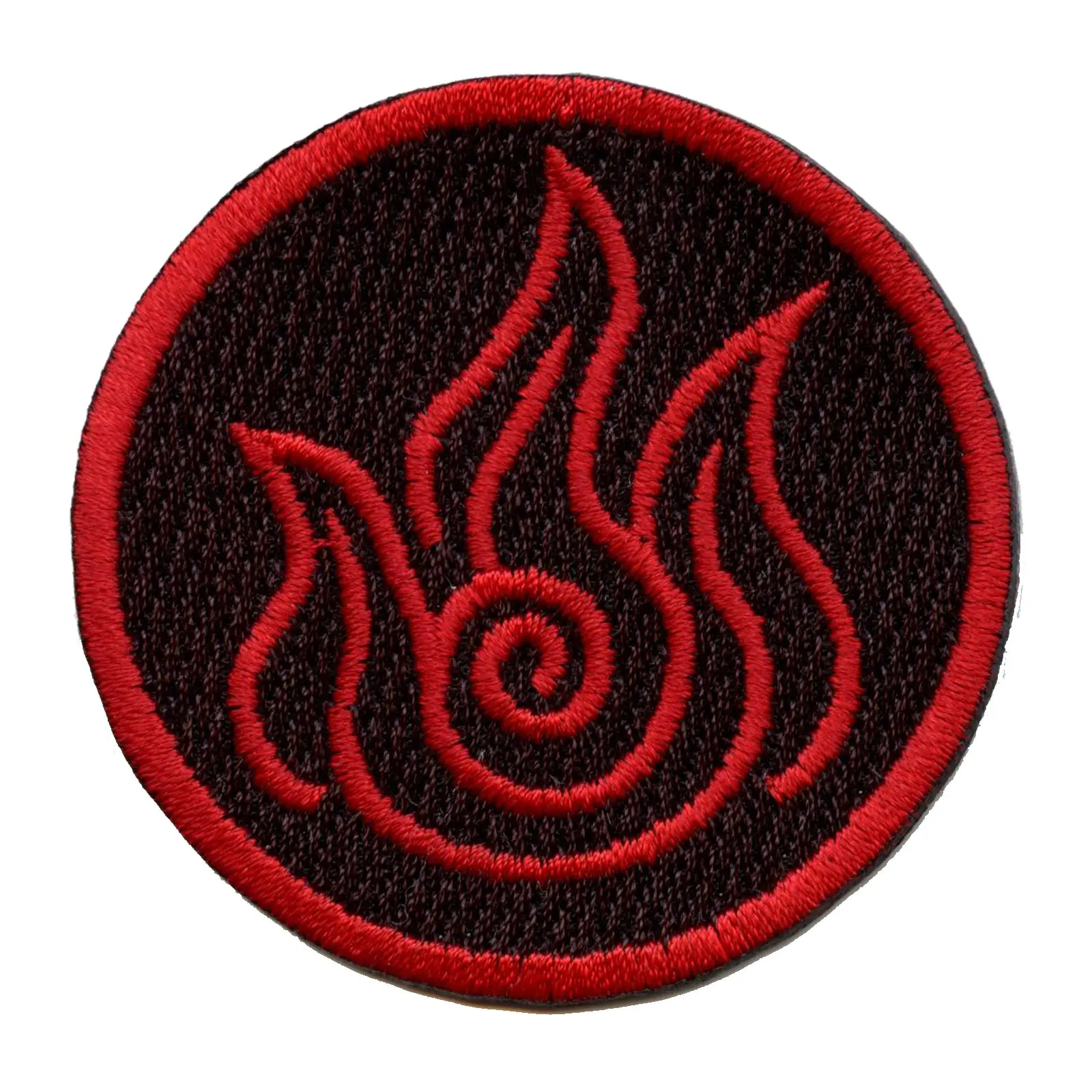 Fire Nation Symbol Round Embroidered Iron On Patch