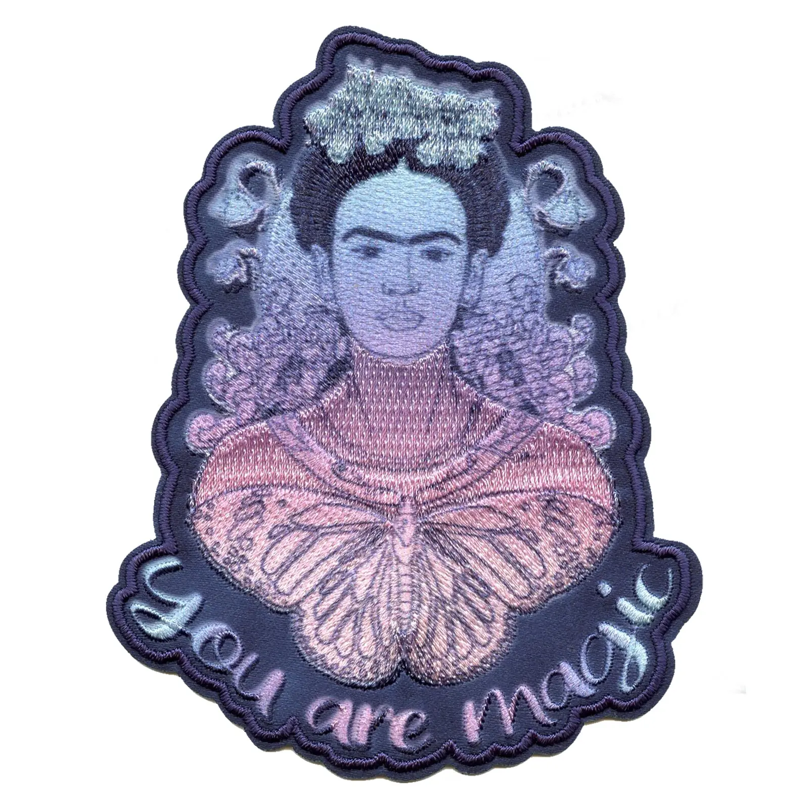Frida Kahlo "You Are Magic" Butterfly Sublimated Embroidered Iron On Patch