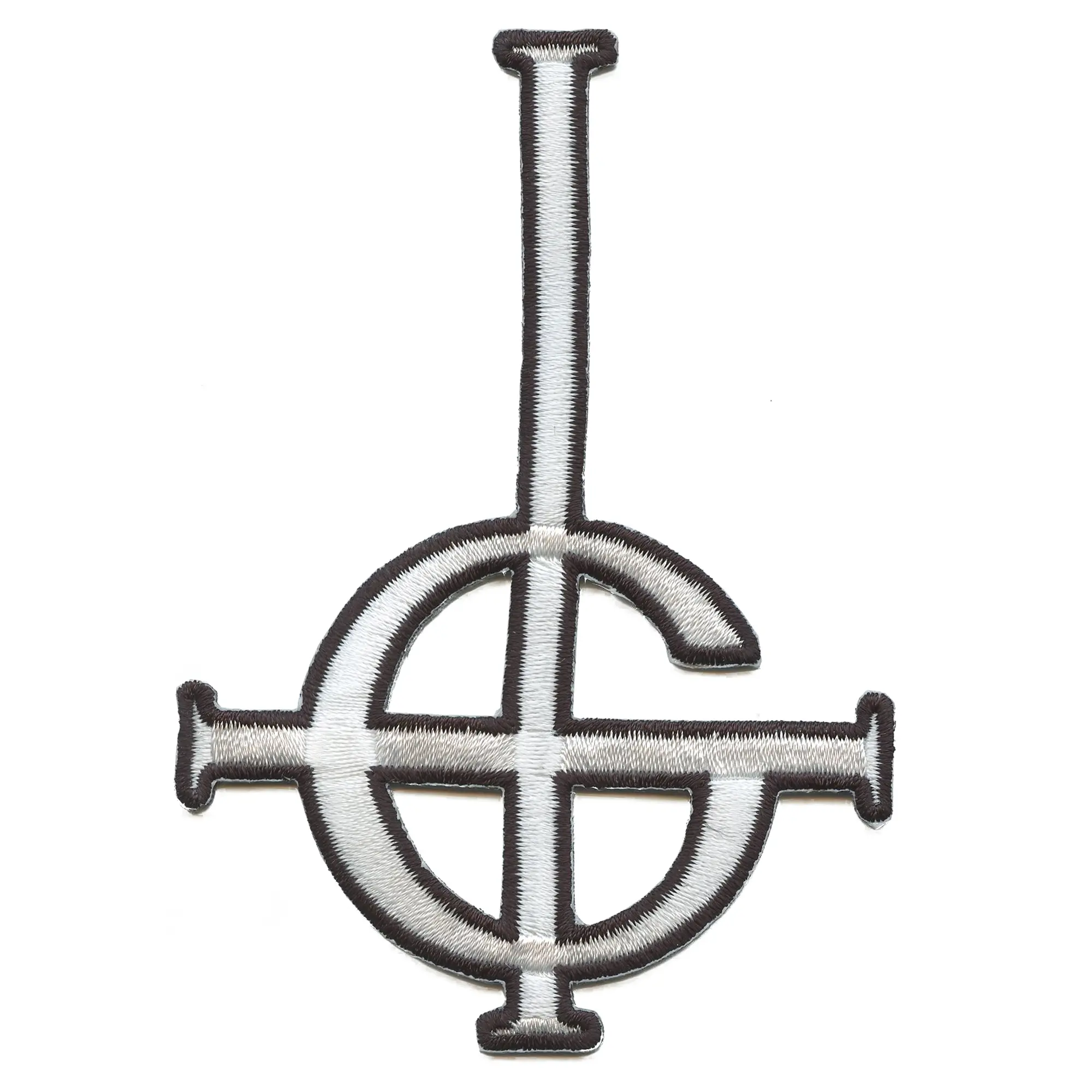 Ghost Rock Band Patch Grucifix Upside Down Embroidered Iron On