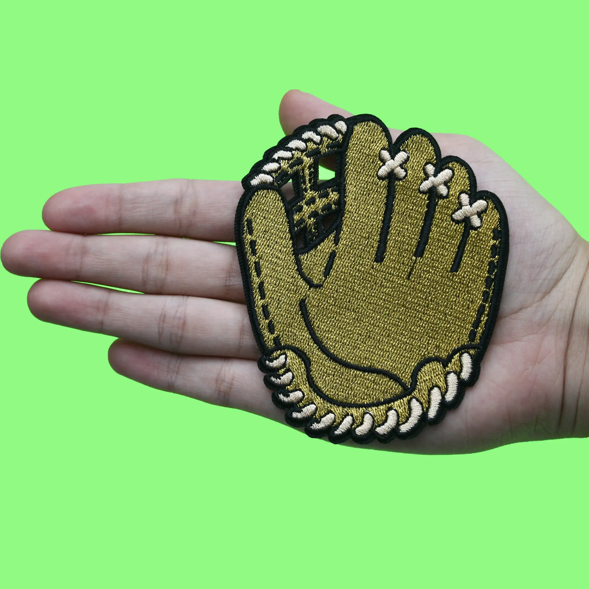Gold Glove Baseball Patch Best Defense Sports Fan Embroidered Iron On - Image 2